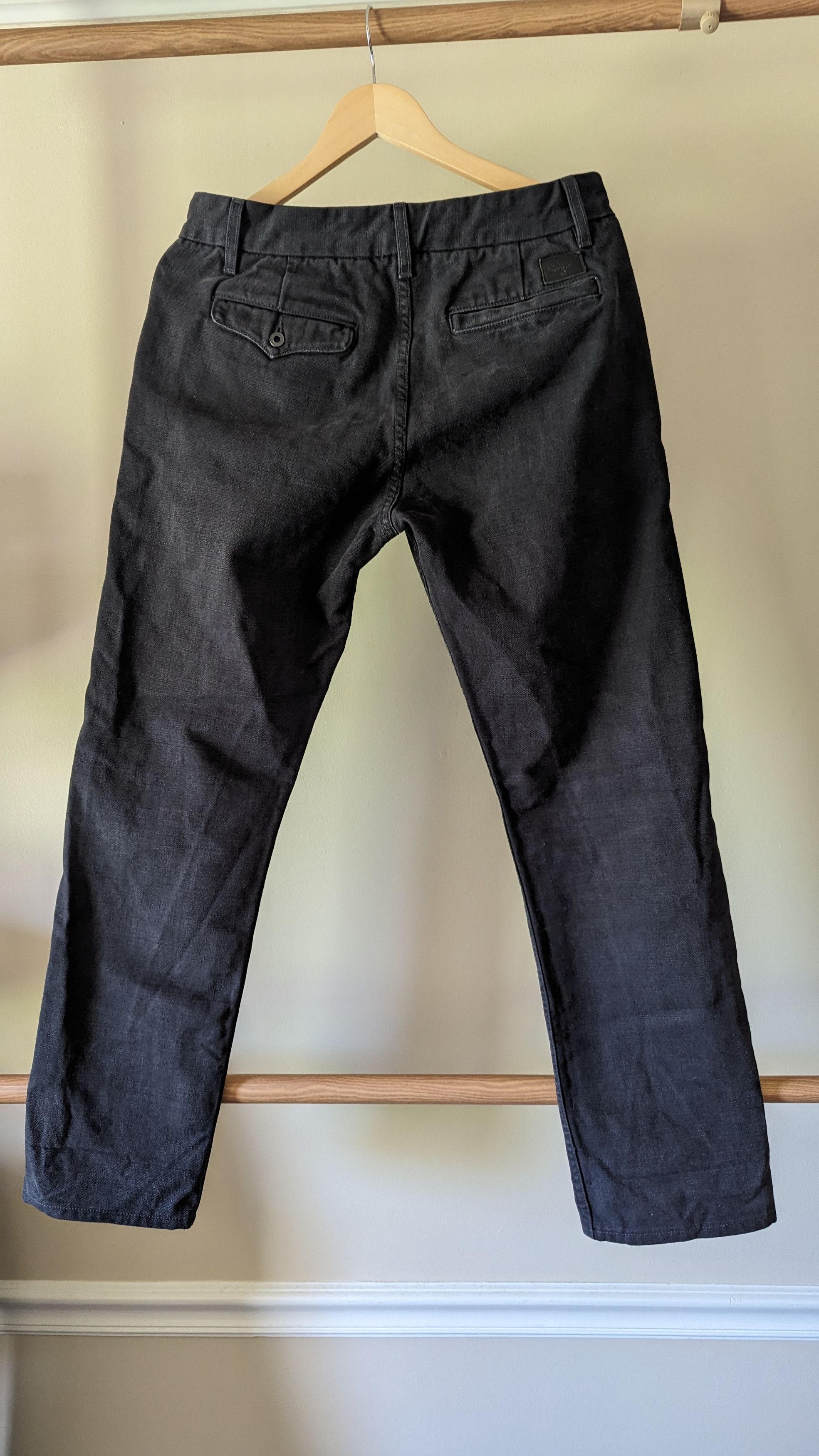 image of Freenote Canvas Slub Chino Black, Men's (Size 32)