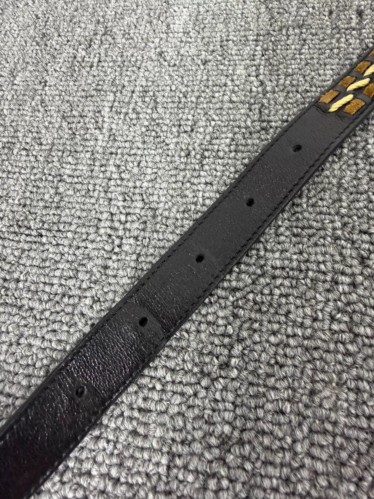 Saint Laurent Paris SLP 21SS Handwoven Brass Horsebit Belt 80 Black Size ONE SIZE - 5 Thumbnail
