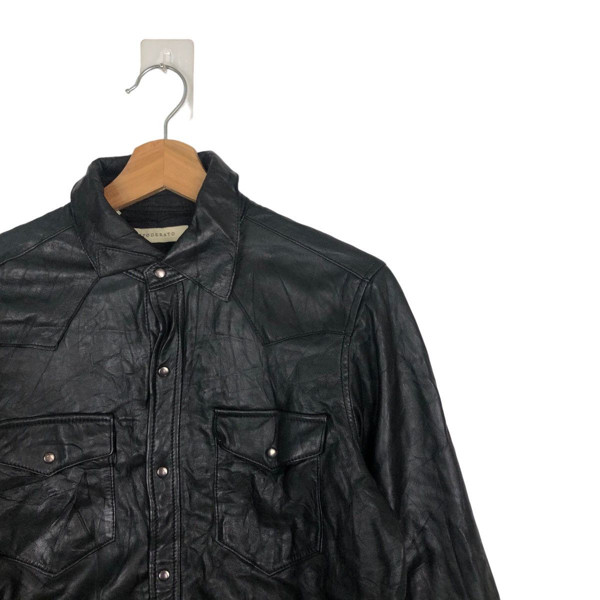 Japanese Brand VINTAGE SOFT LEATHER JACKET SFODERATO SHIRTS JACKET Size US M / EU 48-50 / 2 - 5 Thumbnail