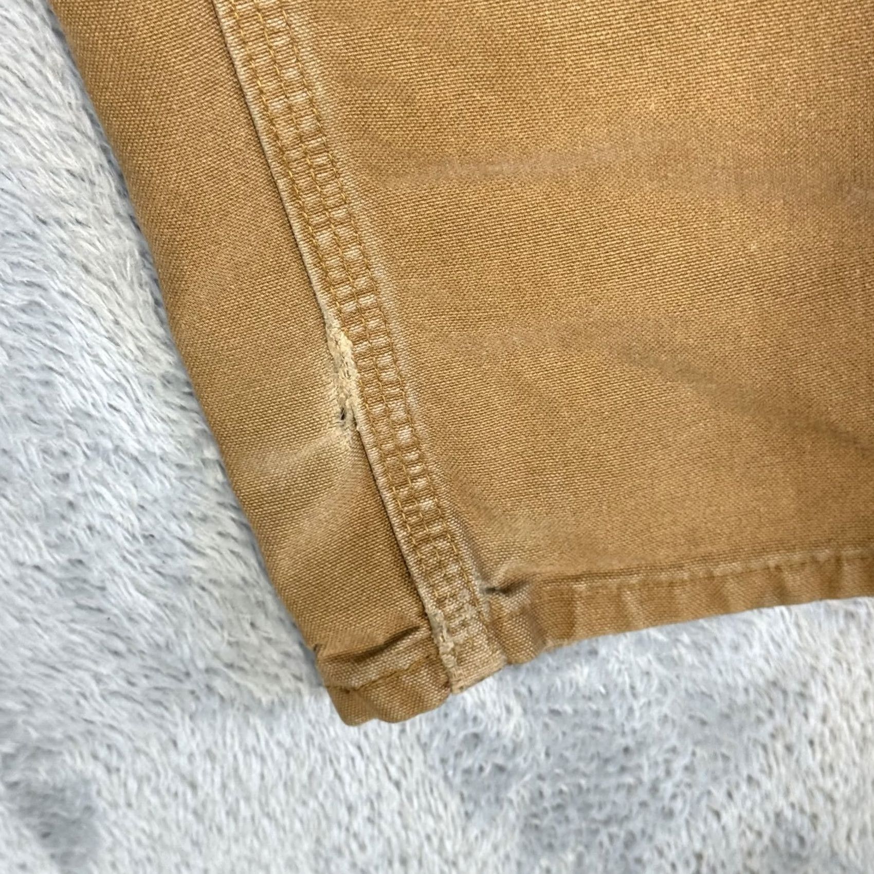 Carhartt Carhartt Pants Mens 38x30 Brown Workwear Dungaree Fit Distressed Canvas Cargo Pocket Logo Men Regular Straight Zip 383-33 Size US 38 / EU 54 - 5 Thumbnail