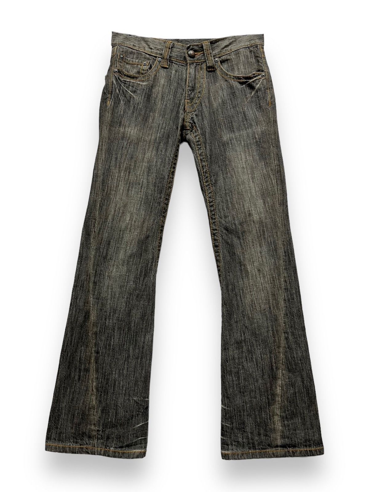 JUN MEN SICK FLARE🔥Vtg JUN MEN Classic Flare Low Rise Jeans💥 Size US 30 / EU 46 - 3 Thumbnail