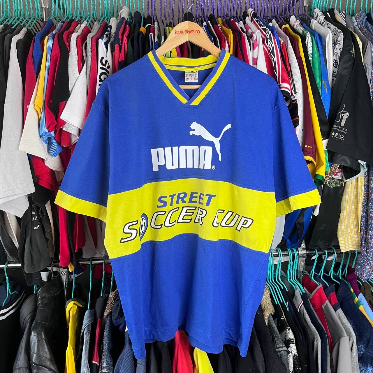 Puma Vintage 90s Puma Street Soccer Cup Tshirt Retro Football Size US L / EU 52-54 / 3 - 2 Thumbnail