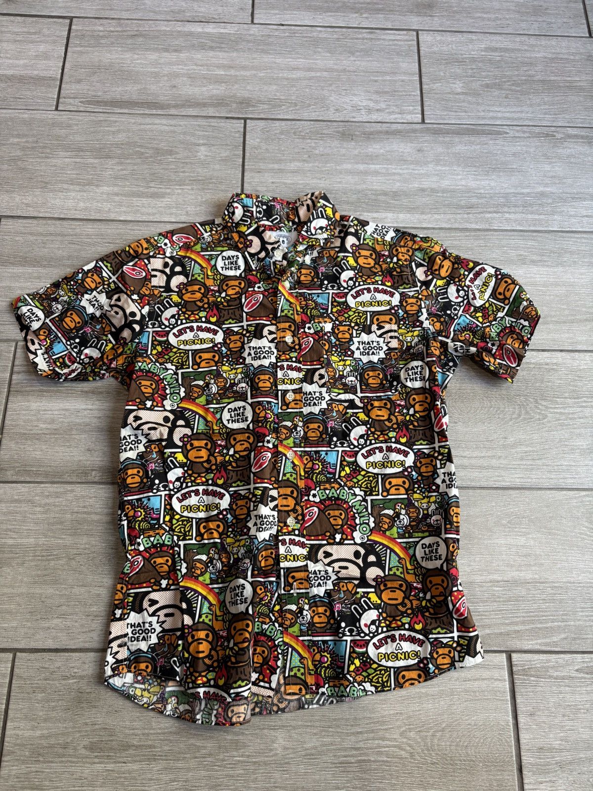 Bape BAPE Comic Milo & Lisa shirt A Bathing Ape Size M Size US M / EU 48-50 / 2 - 1 Thumbnail