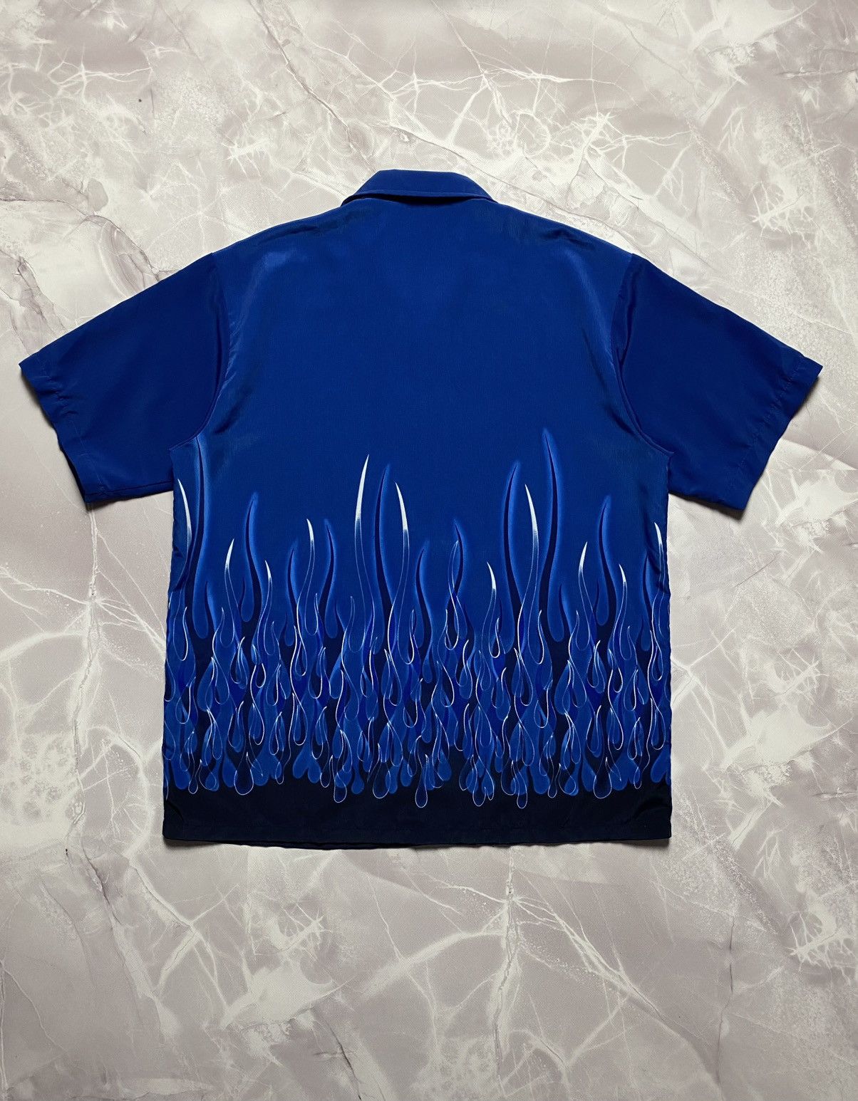 Vintage Vintage Y2K MT:2 Blue Flames Short Sleeve Shirt Mens Size M Size US M / EU 48-50 / 2 - 4 Thumbnail