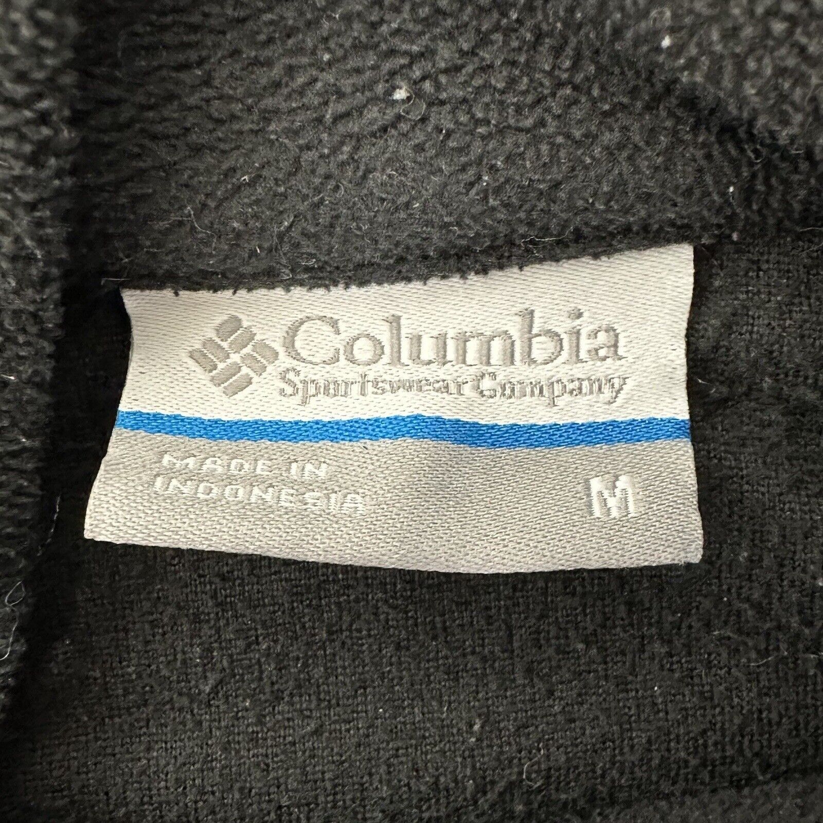 Columbia Columbia Medium Fleece 1/4 Zip Black Sweatshirt Embroidered Size M / US 6-8 / IT 42-44 - 3 Thumbnail