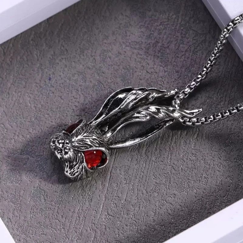 Vintage red-eyed rabbit Pendant Necklace Size ONE SIZE - 3 Thumbnail