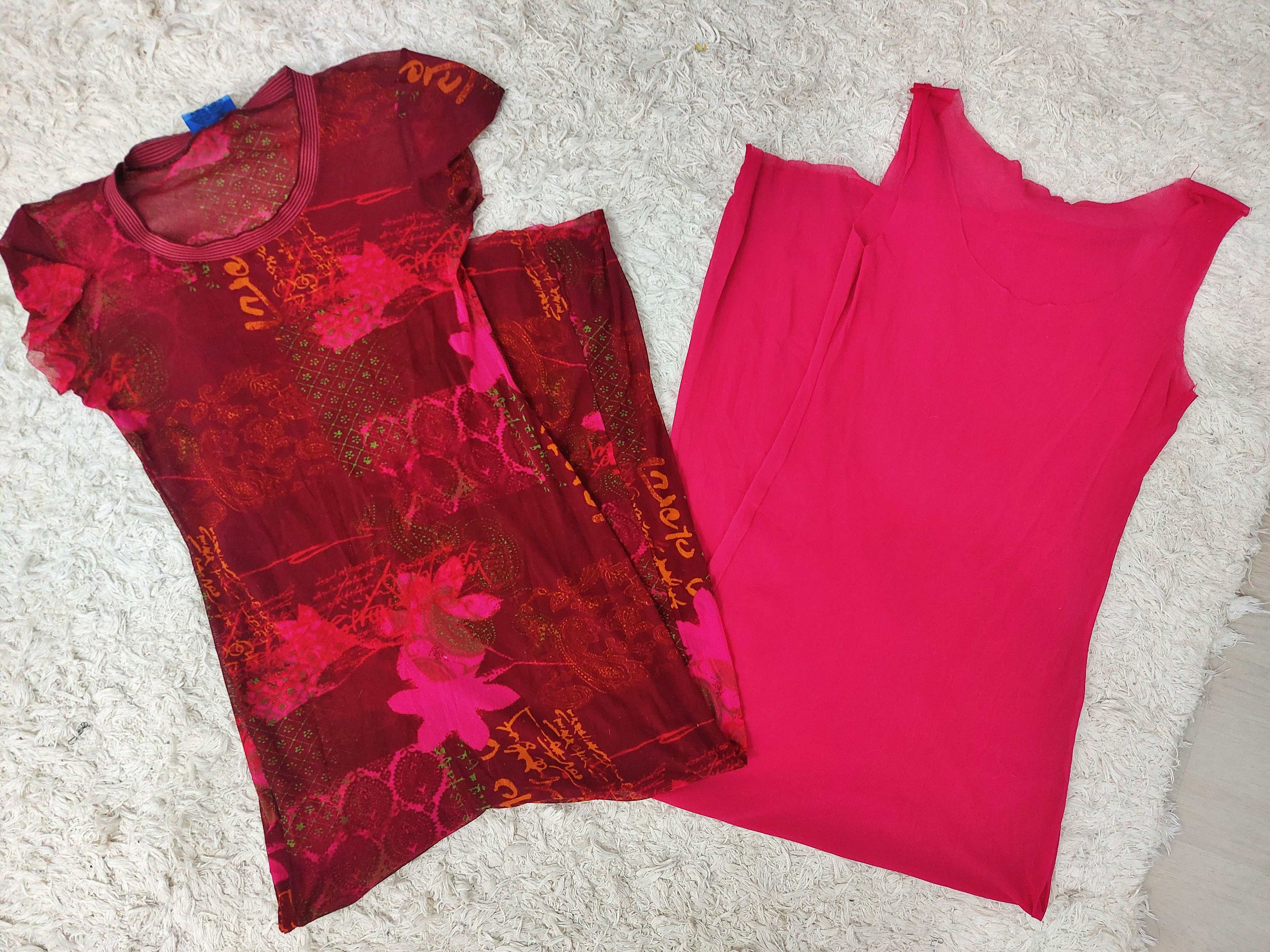 Kenzo Kenzo Jeans Mesh Floral Tattoo Graffiti Sheer Maxi Dress Size L / US 10 / IT 46 - 13 Thumbnail