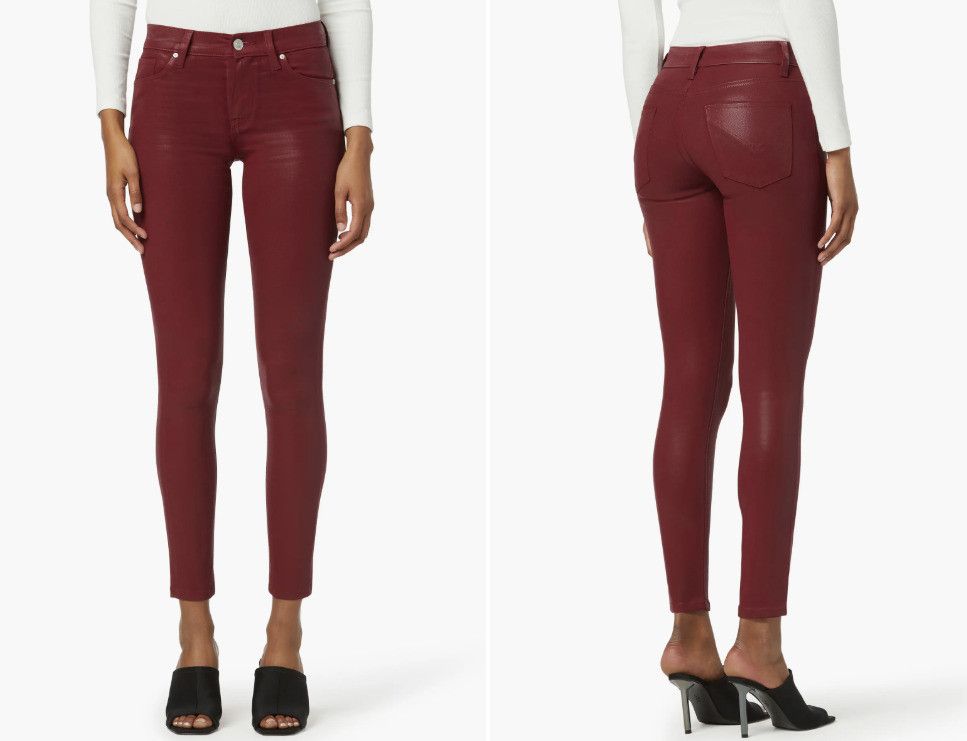 Hudson Hudson Jeans Nico Super Skinny Cabernet Coated Red ( 24 ) Size 24" / US 00 / IT 34 - 1 Thumbnail