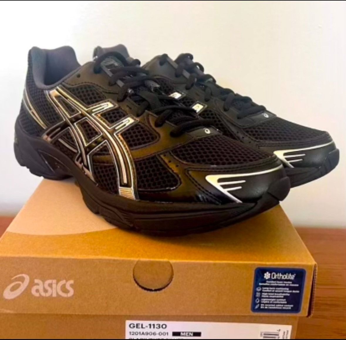 Asics ASICS gel 1130 black and pure sliver Size US 9.5 / EU 42-43 - 1 Preview