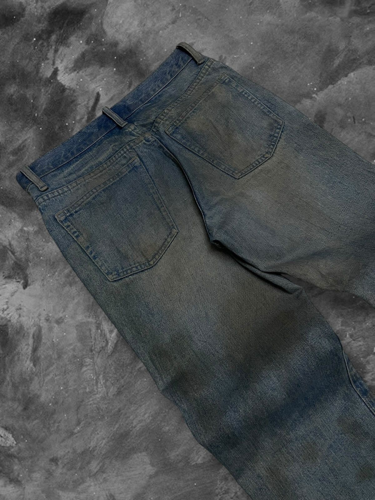 Japanese Brand Vintage 1990s Japan Designer POINT War Control Mudwash Denim Size US 29 - 15 Thumbnail