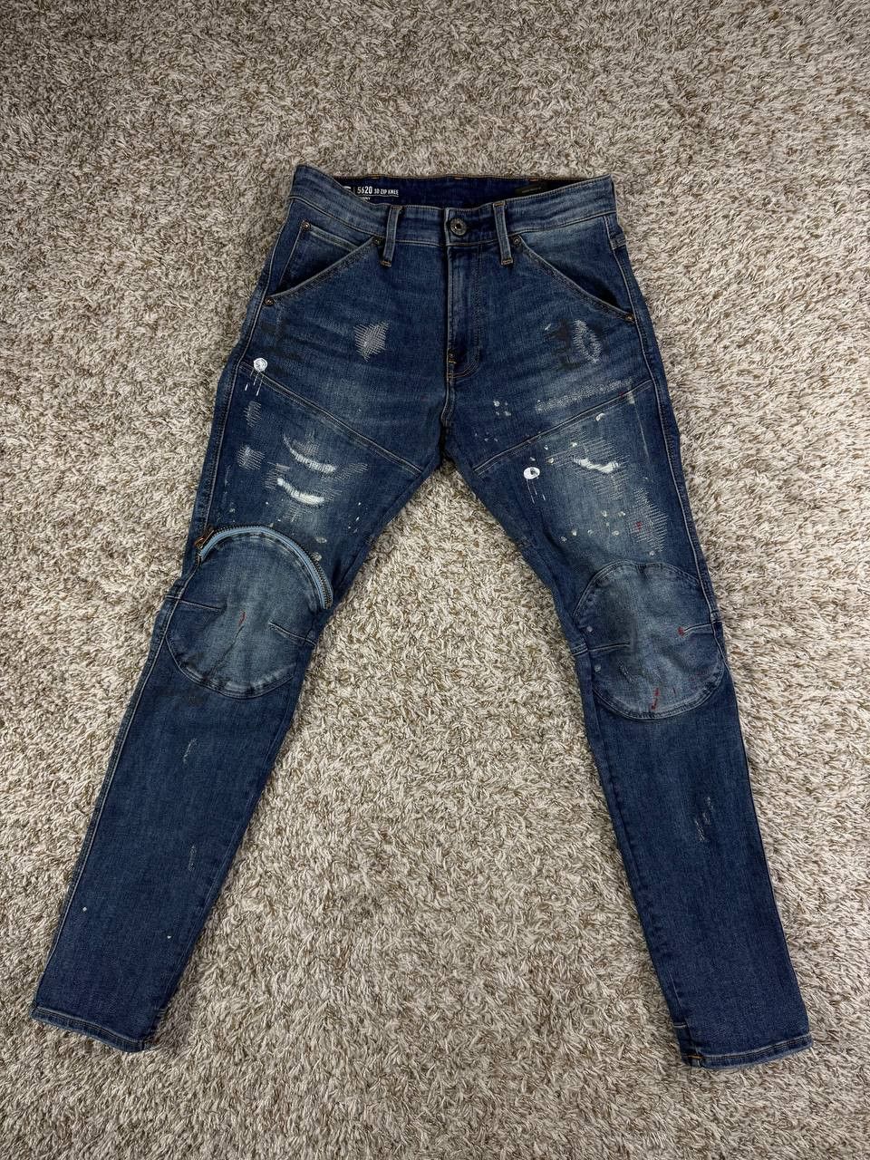 G-Star G-Star RAW 5620 3D Zip Knee Skinny Distressed Size US 29 - 1 Thumbnail