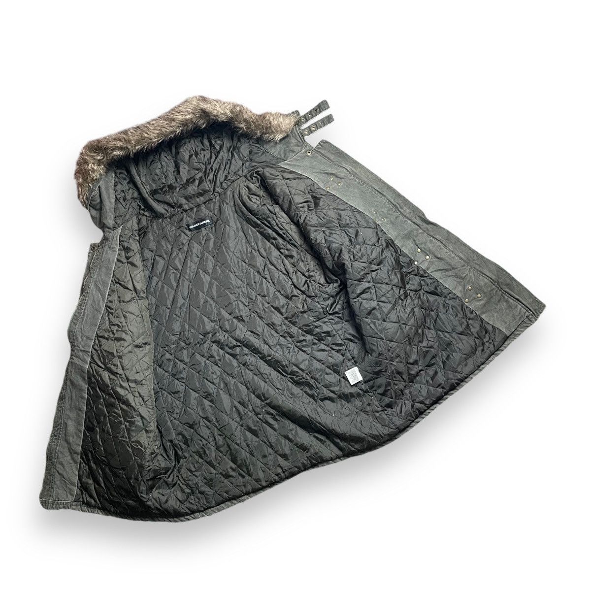 14th Addiction × Japanese Brand × Le Grande Bleu (L.G.B.) 🇯🇵 CRAZY ANGEL MULTIPOCKET BONDAGE FUR HOODIE JACKET Size US XL / EU 56 / 4 - 6 Thumbnail