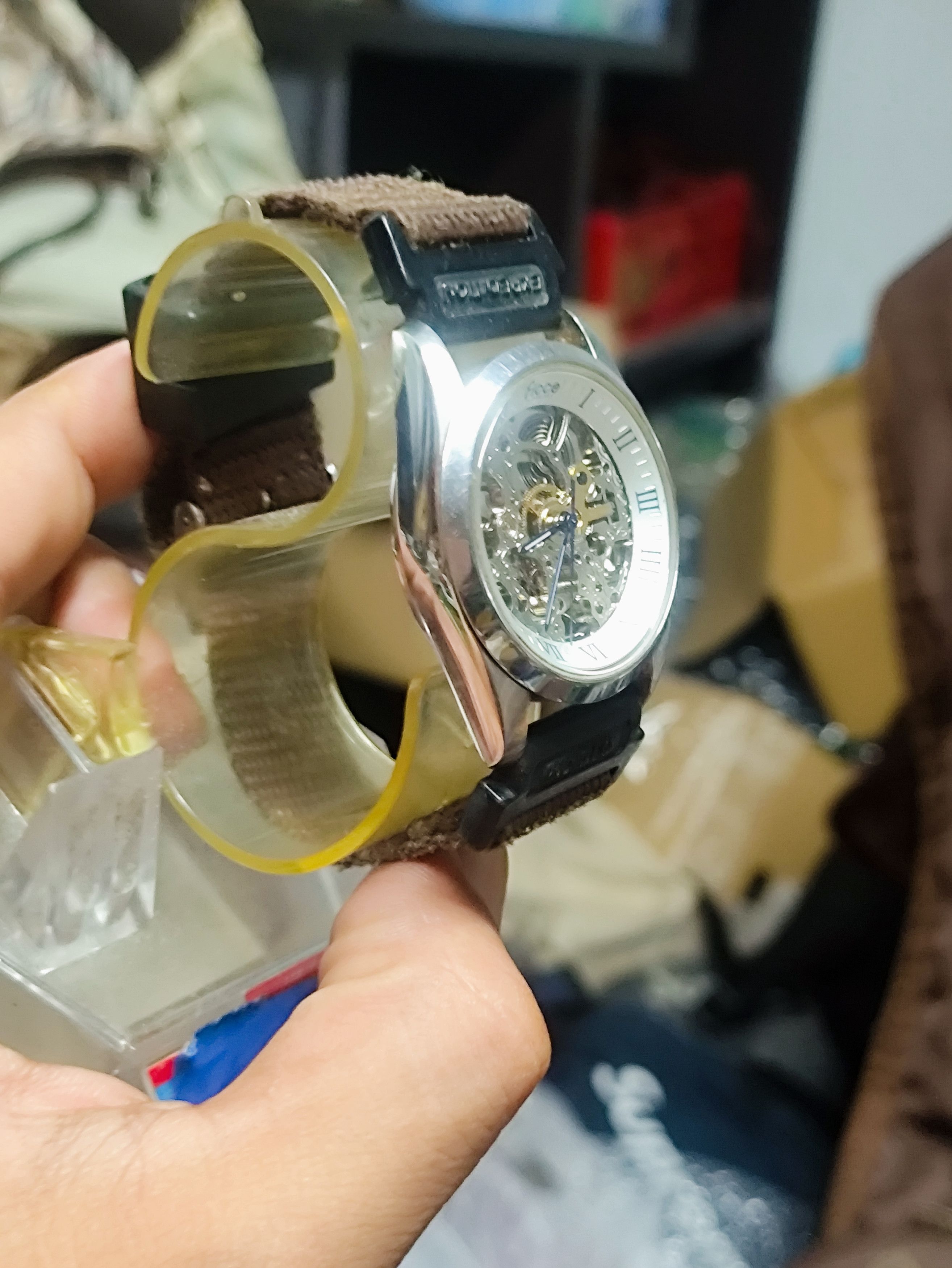 Japanese Brand Vintage Automatic Watch Transparent Engine. JAPAN ENGINE Size ONE SIZE - 5 Thumbnail