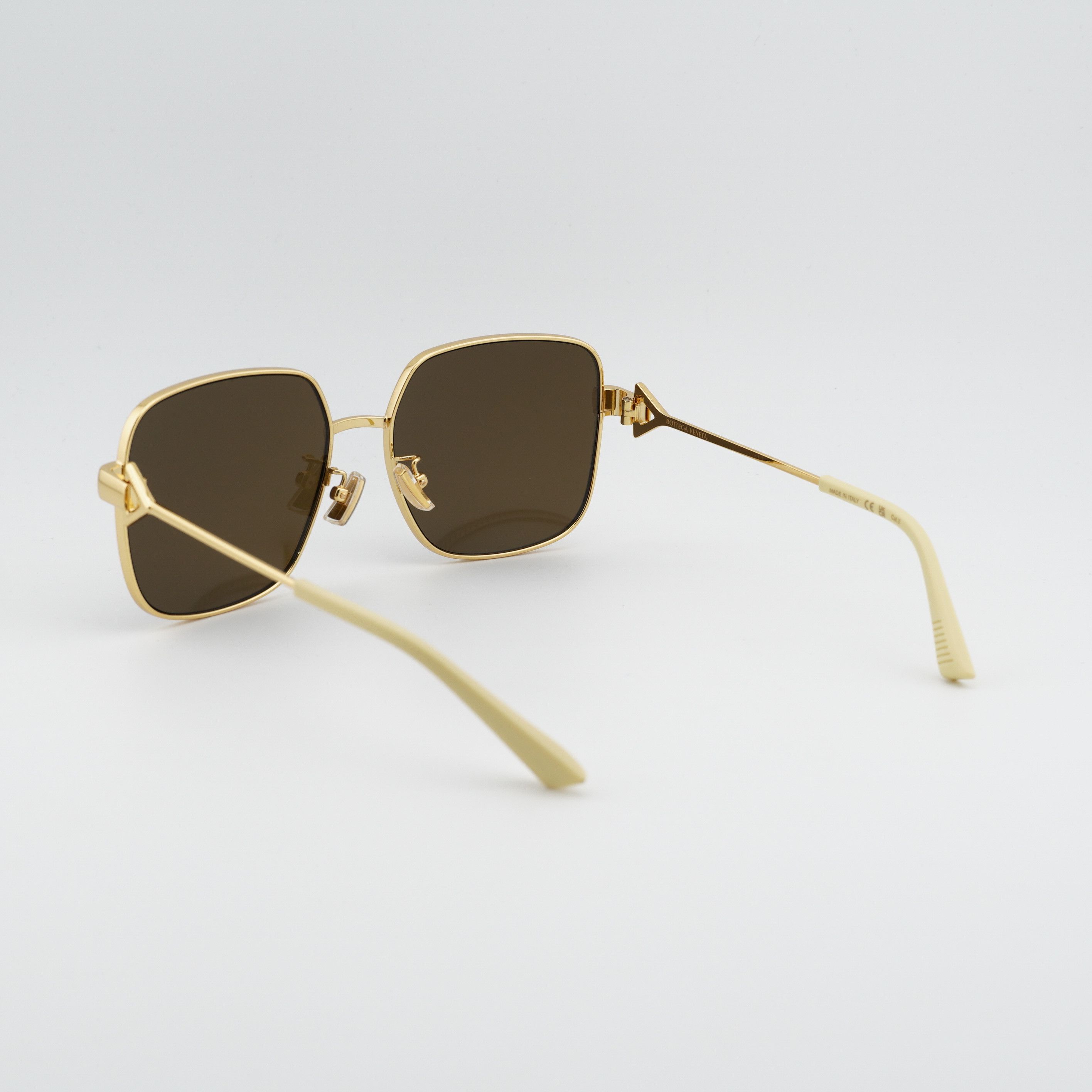 Bottega Veneta Bottega Veneta BV1199S 002 Sunglasses Gold Square Frame Size ONE SIZE - 3 Thumbnail