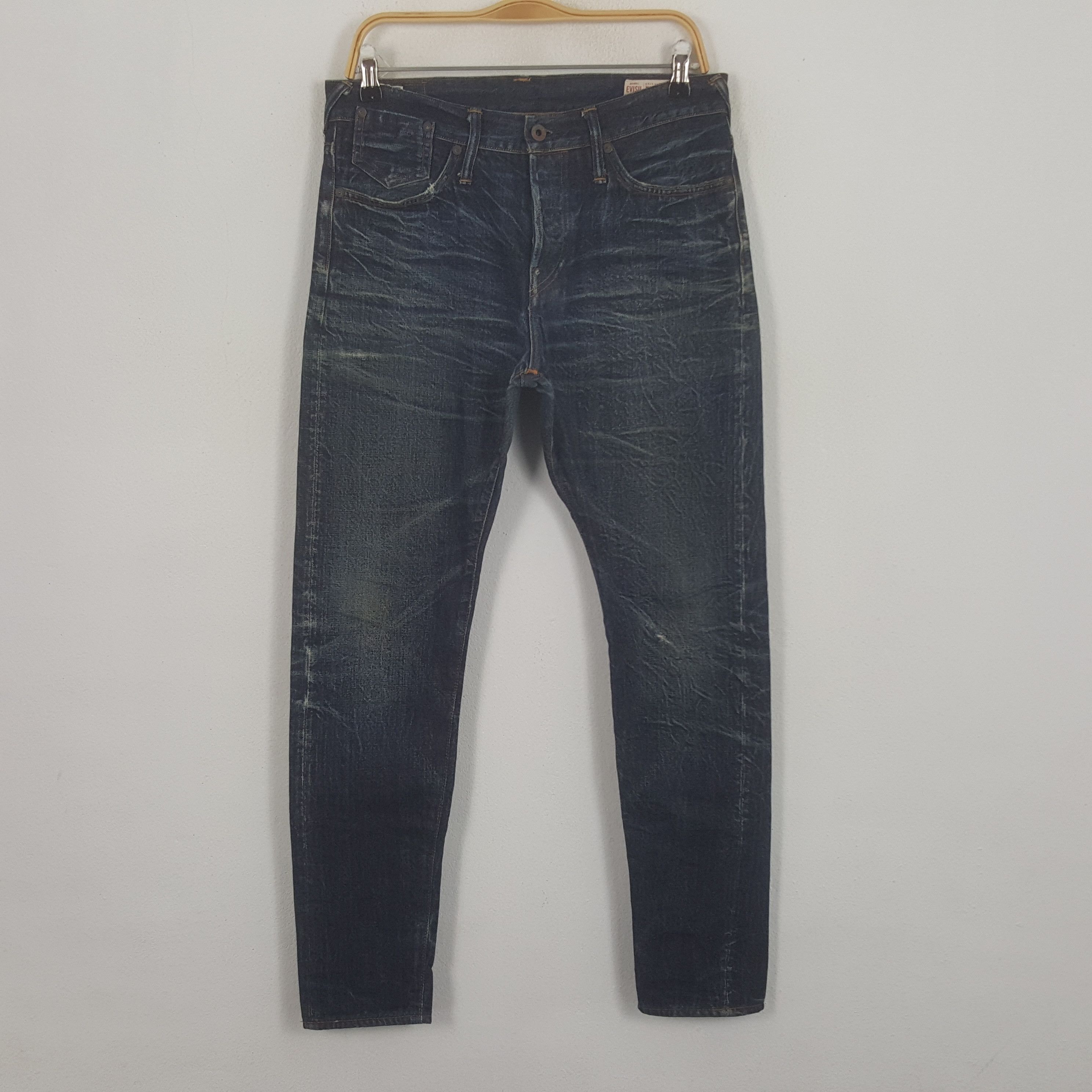 Evisu × Japanese Brand Vintage Evisu No 5 Selvedge Custom Art Daicock Denim Jeans Size US 31 - 4 Thumbnail