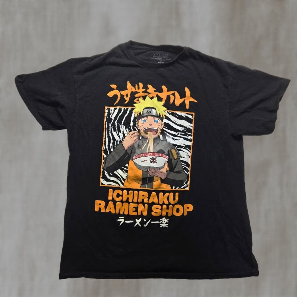 Vintage VINTAGE Naruto Shirt Anime Short Sleeve T-Shirt Men Large Black Ramen Ichiraku 2000s Size US L / EU 52-54 / 3 - 1 Thumbnail