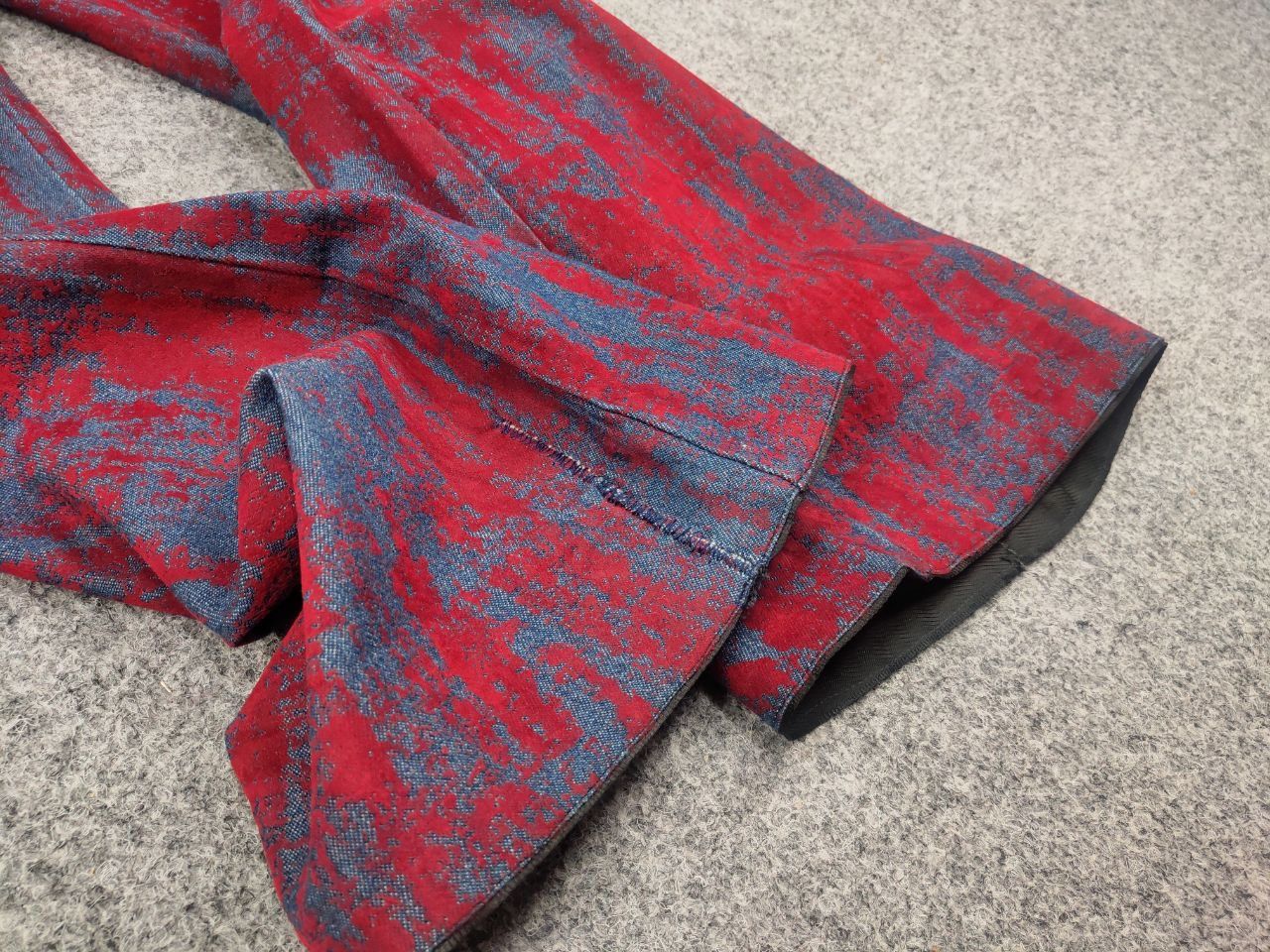 If Six Was Nine Vintage Hysteric Glamour style flared Blue Red Pants Y2K Size 27" / US 4 / IT 40 - 15 Thumbnail