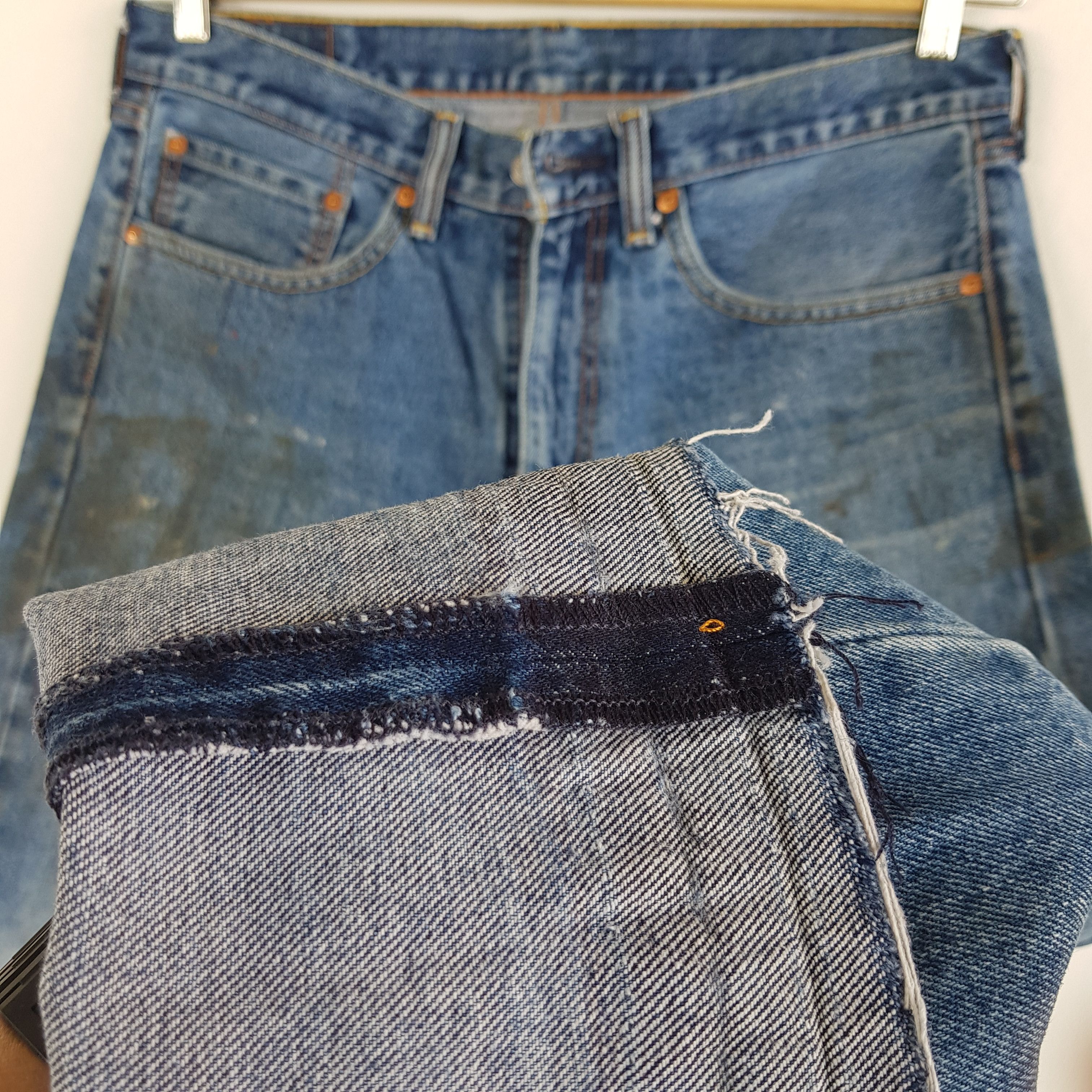 Levi's Vintage Dirty Levis 505 Jeans Released Hem Levi's Denim Size US 34 / EU 50 - 8 Thumbnail