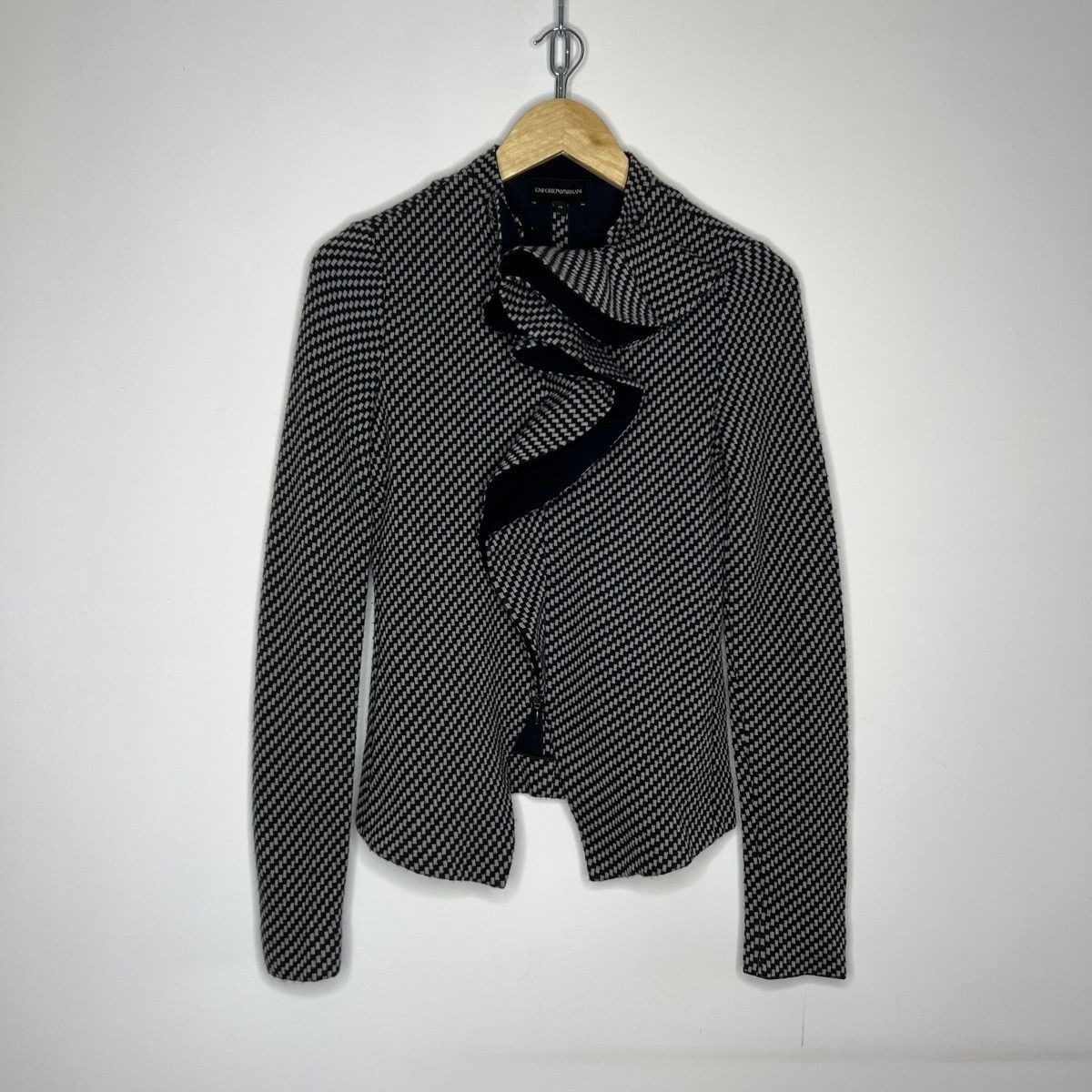 Emporio Armani × Giorgio Armani EMPORIO ARMANI DOUBLE COLLAR JACKET WOOL BLAZER Size S / US 4 / IT 40 - 1 Thumbnail