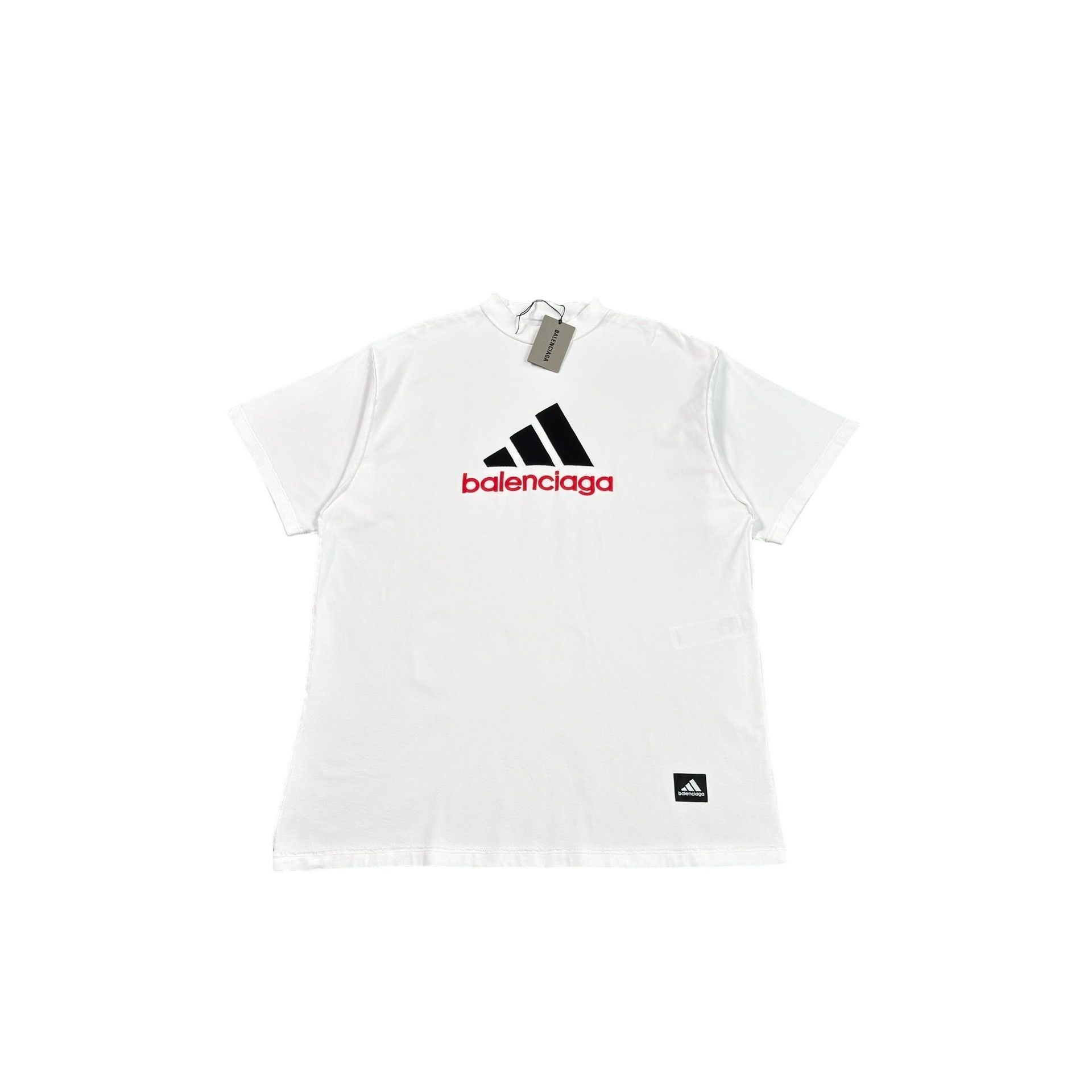 Balenciaga Balenciaga x Adidas Embroidered Logo T-Shirt Size 2 Size US M / EU 48-50 / 2 - 1 Thumbnail