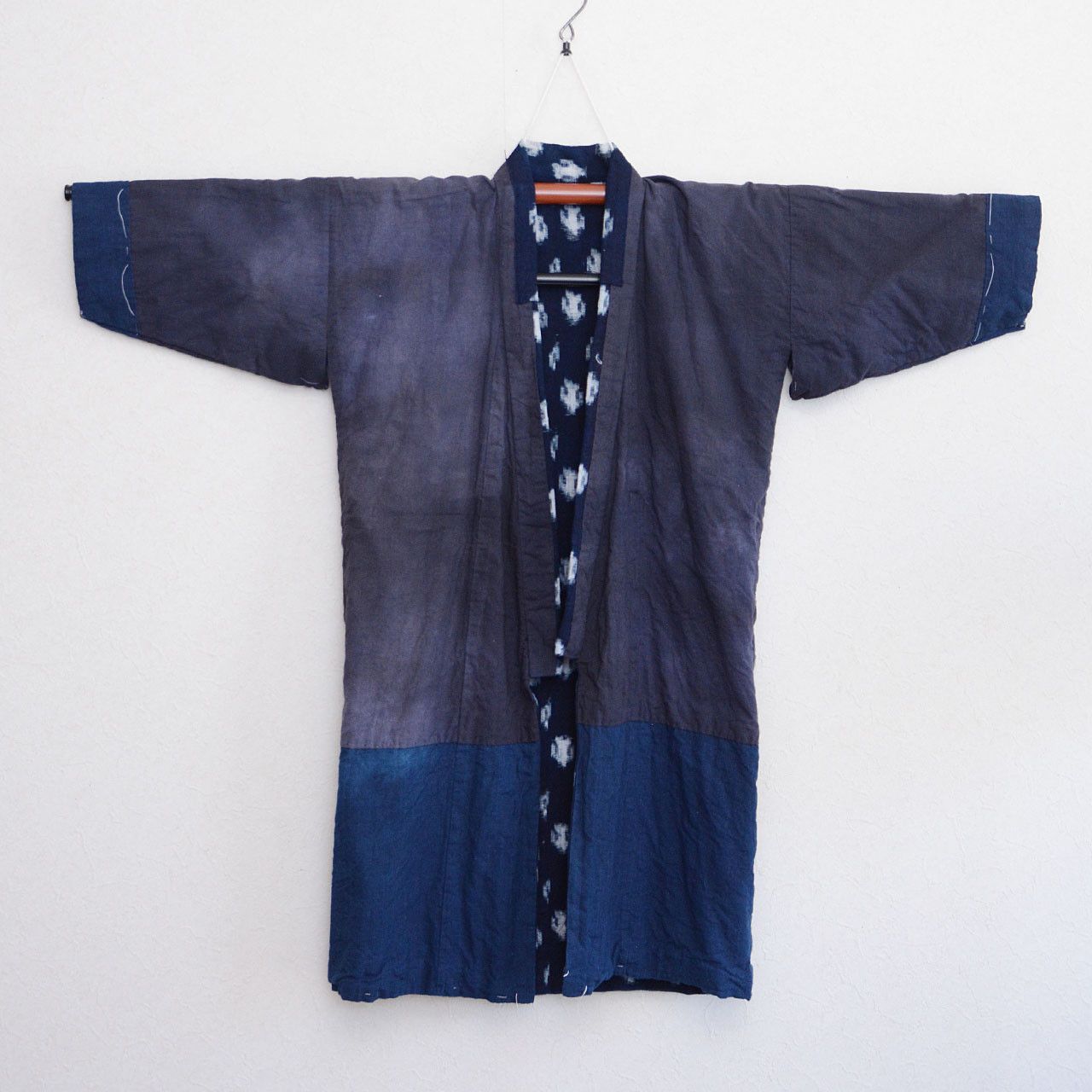 Other Indigo Kasuri Cotton Kimono Showa Era Vintage for Remake Use Size XS / US 0-2 / IT 36-38 - 4 Thumbnail