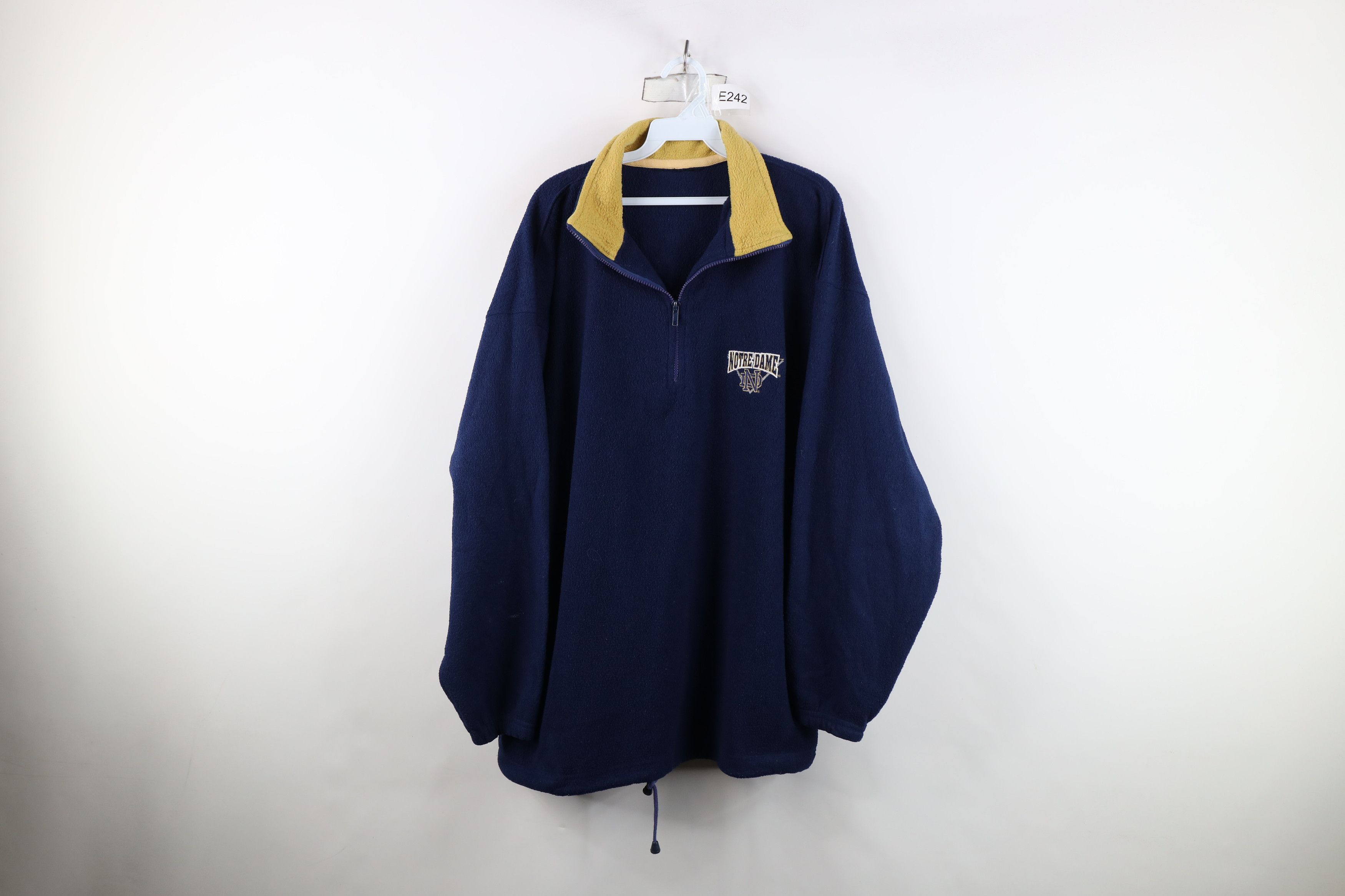 Vintage Vintage 90s Notre Dame University Half Zip Fleece Sweater Size US XXL / EU 58 / 5 - 1 Thumbnail