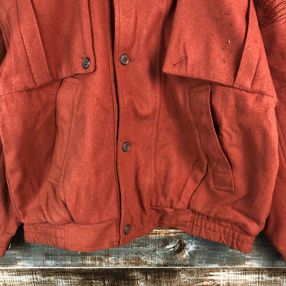 Vintage Pierre Bonee Orange Leather Jacket #A1956 Size US L / EU 52-54 / 3 - 6 Thumbnail