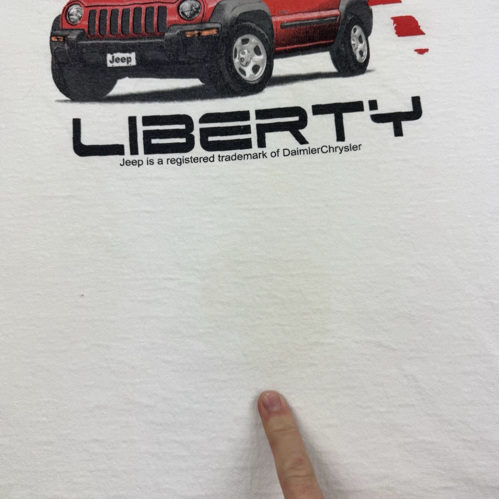 Jeep VINTAGE Jeep T-Shirt Car Promo Adult Medium White USA Y2K Graphic Print Mens M Size US M / EU 48-50 / 2 - 4 Thumbnail