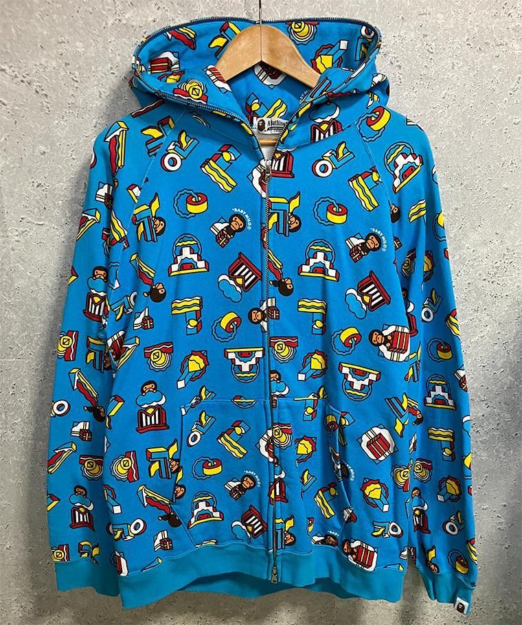 A BATHING APE Baby Milo NIGO Full Zip Hoodie Blue XL