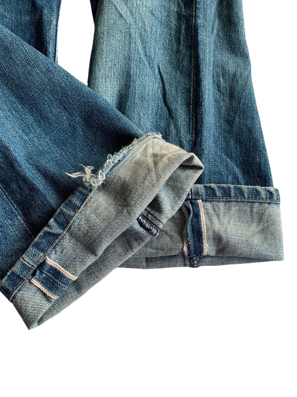 Vintage Levis Big E 502XX Selvedge Distressed Denim