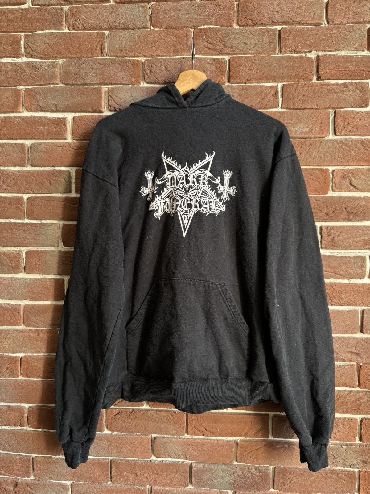 Band Tees Rare Vintage 00s Dark Funeral Logo Black Metal Band Hoodie L Size US XL / EU 56 / 4 - 1 Thumbnail
