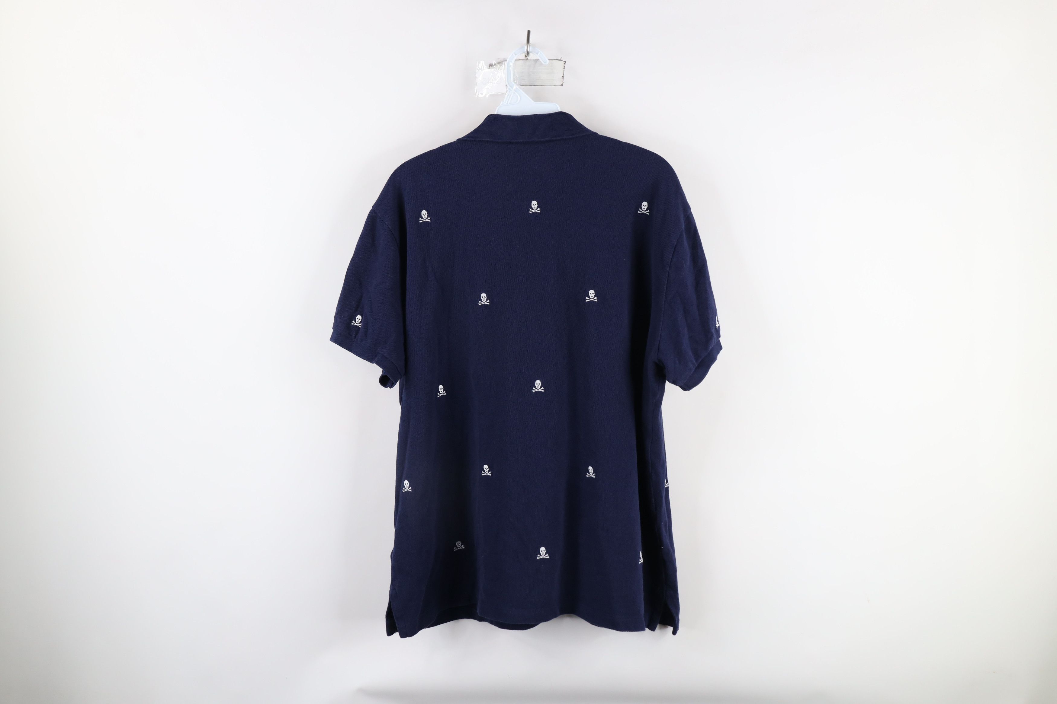 Ralph Lauren × Vintage Ralph Lauren Slim Fit Skull Crossbones All Over Print Polo Size US L / EU 52-54 / 3 - 9 Thumbnail