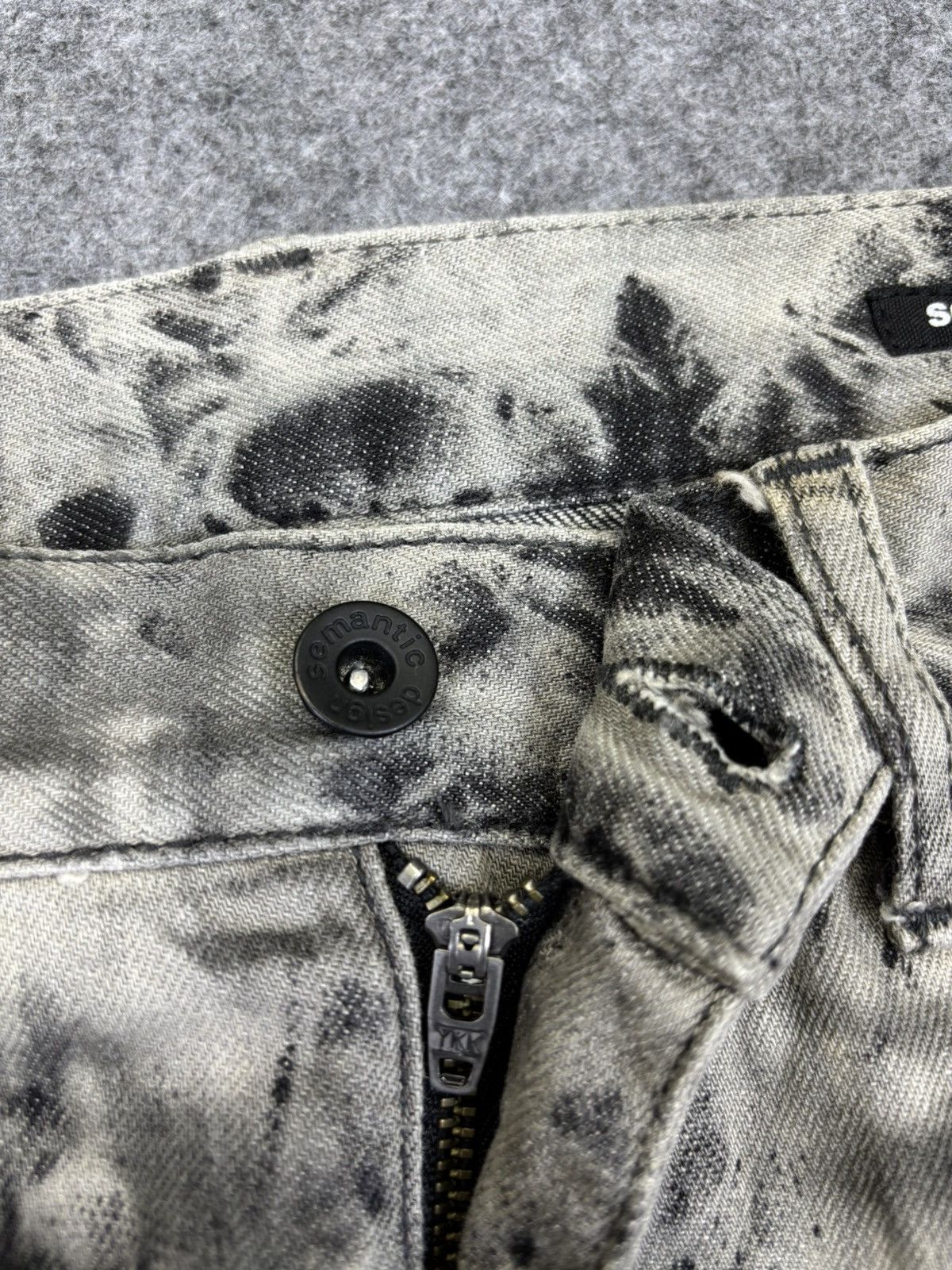 Japanese Brand 💥semanticdesign Japan Streetwear Tye Dye Metal Jeans F721 Size US 31 - 11 Thumbnail