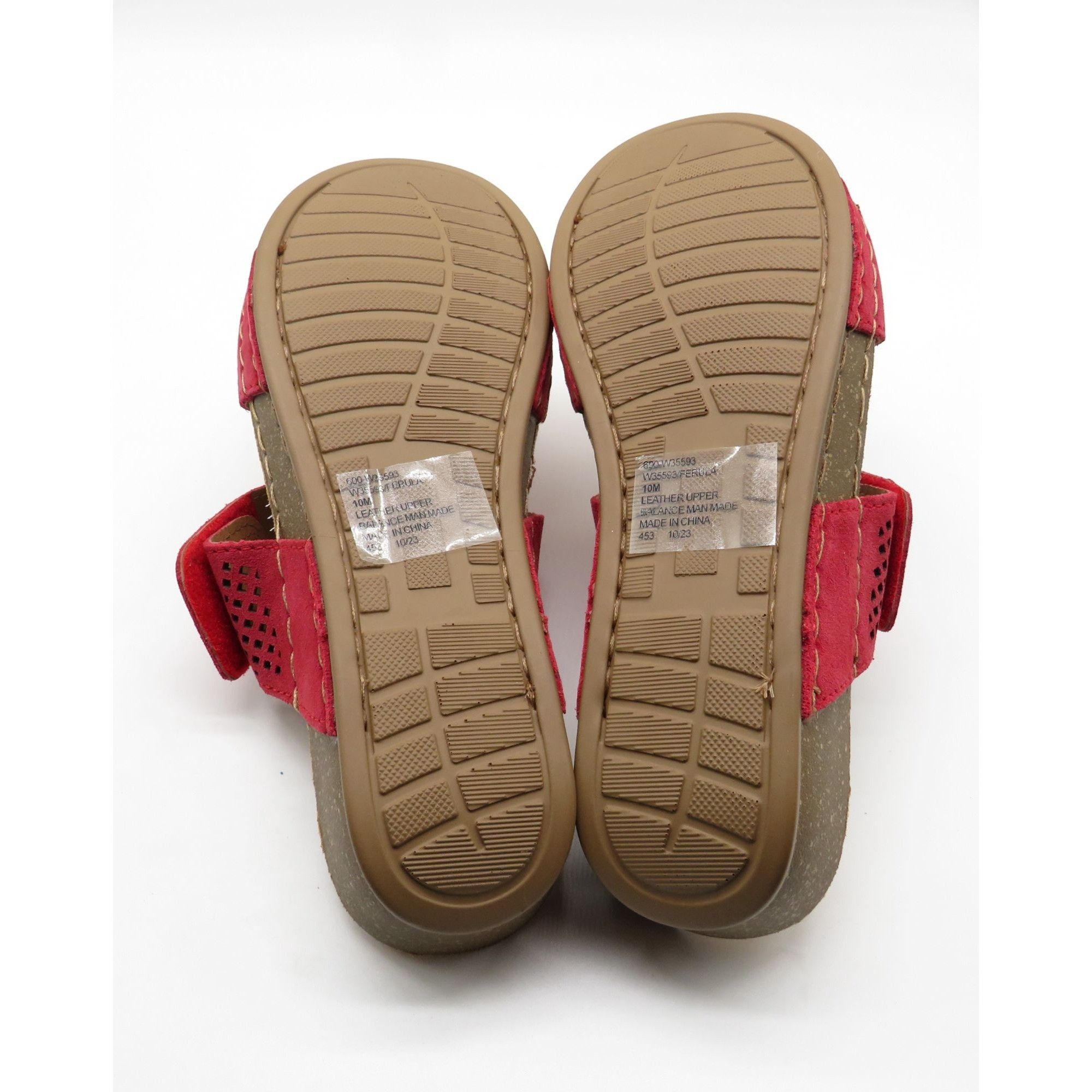 Other White Mountain Footbeds Ferula Red Suede Leather Sandals Siz Size US 10 / IT 40 - 8 Thumbnail