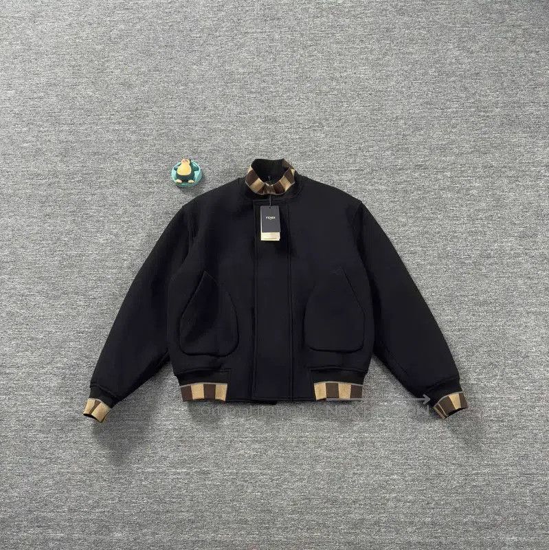 Fendi Fendi Black Wool Men's Jacket . Size US M / EU 48-50 / 2 - 1 Thumbnail
