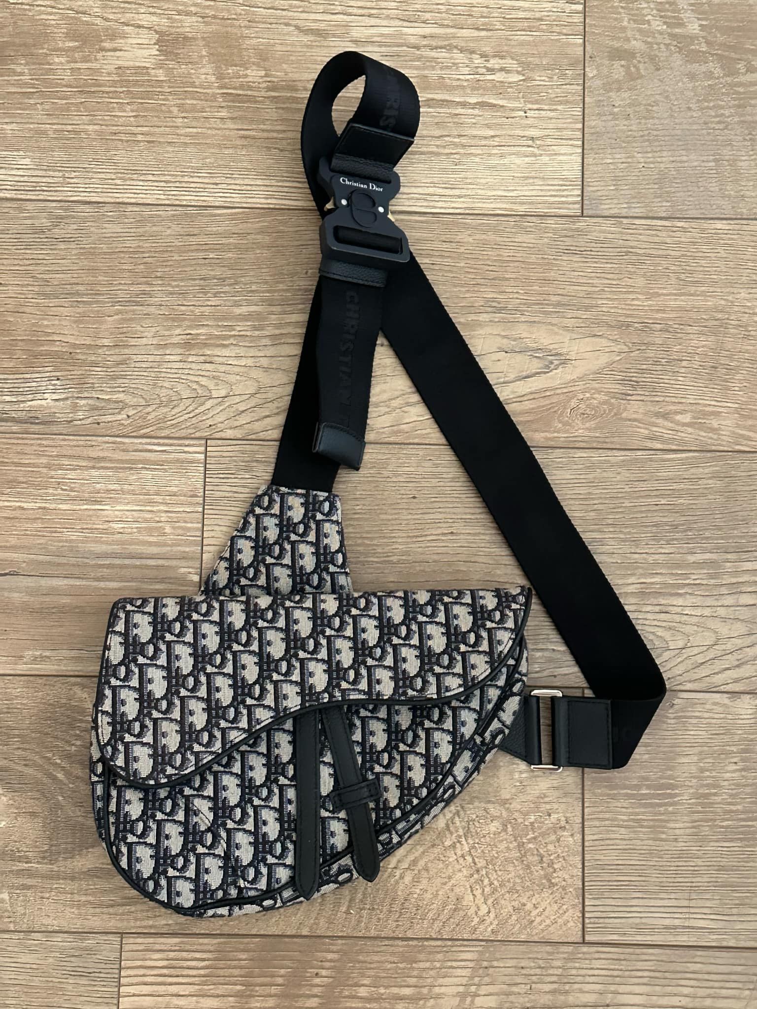 Dior Saddle Bag Beige and Black Dior Oblique Jacquard Grailed