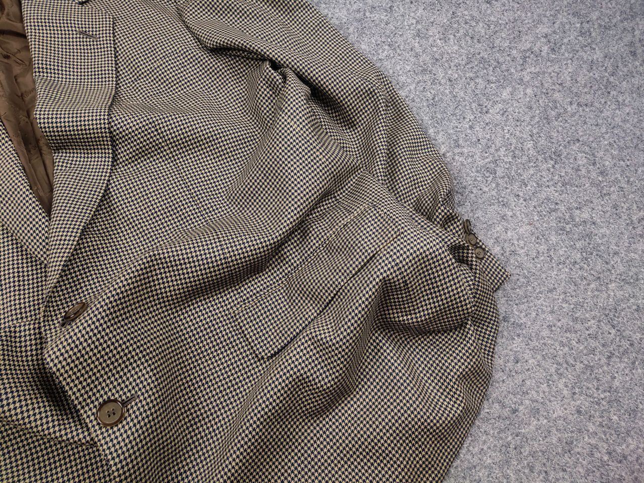 Brioni Brioni Vintage Houndstooth pattern Wool Beige Blazer Jacket Size US L / EU 52-54 / 3 - 5 Thumbnail