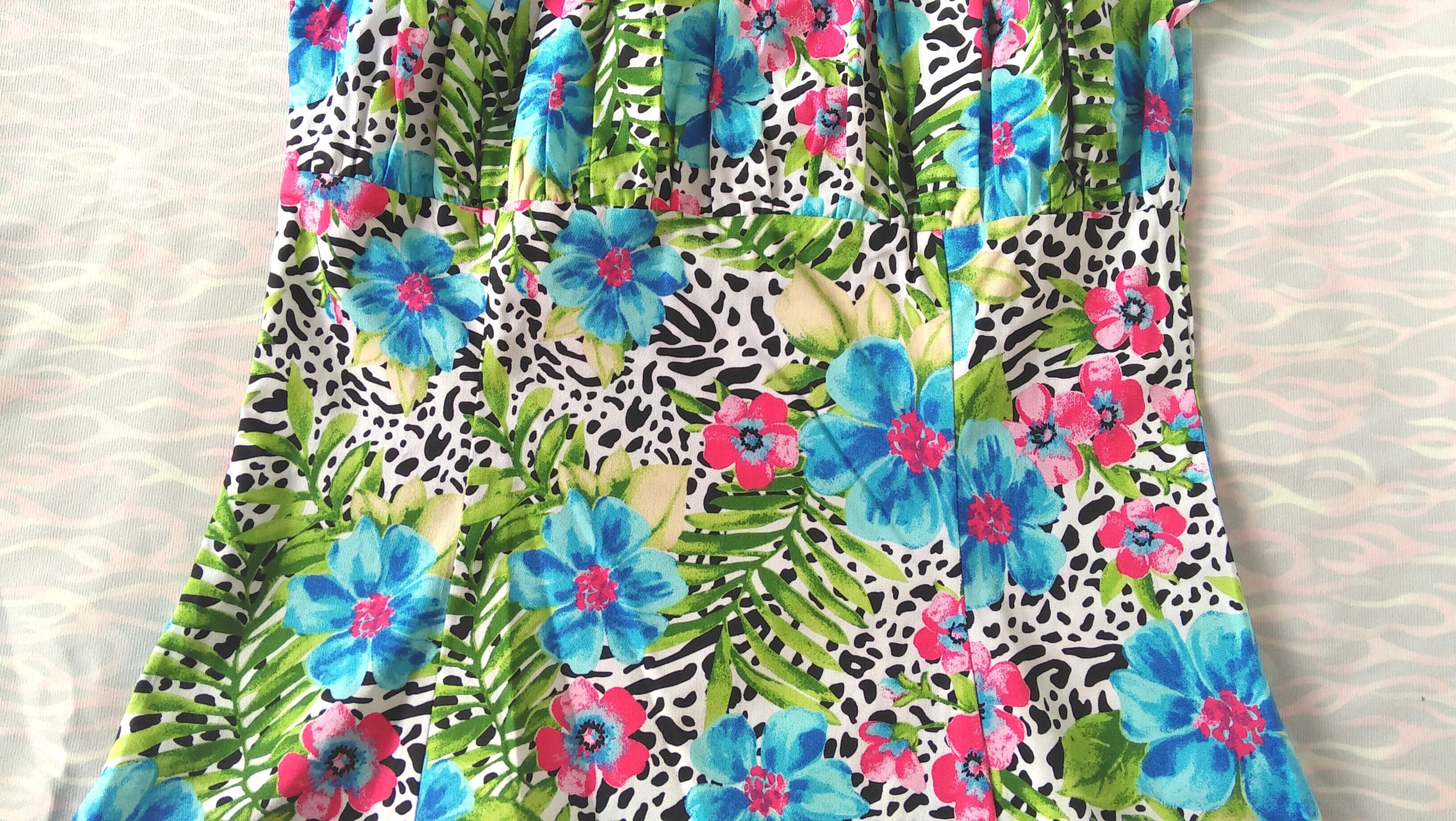 Other Leopard floral print off shoulder slim fit women tops Size L / US 10 / IT 46 - 4 Thumbnail