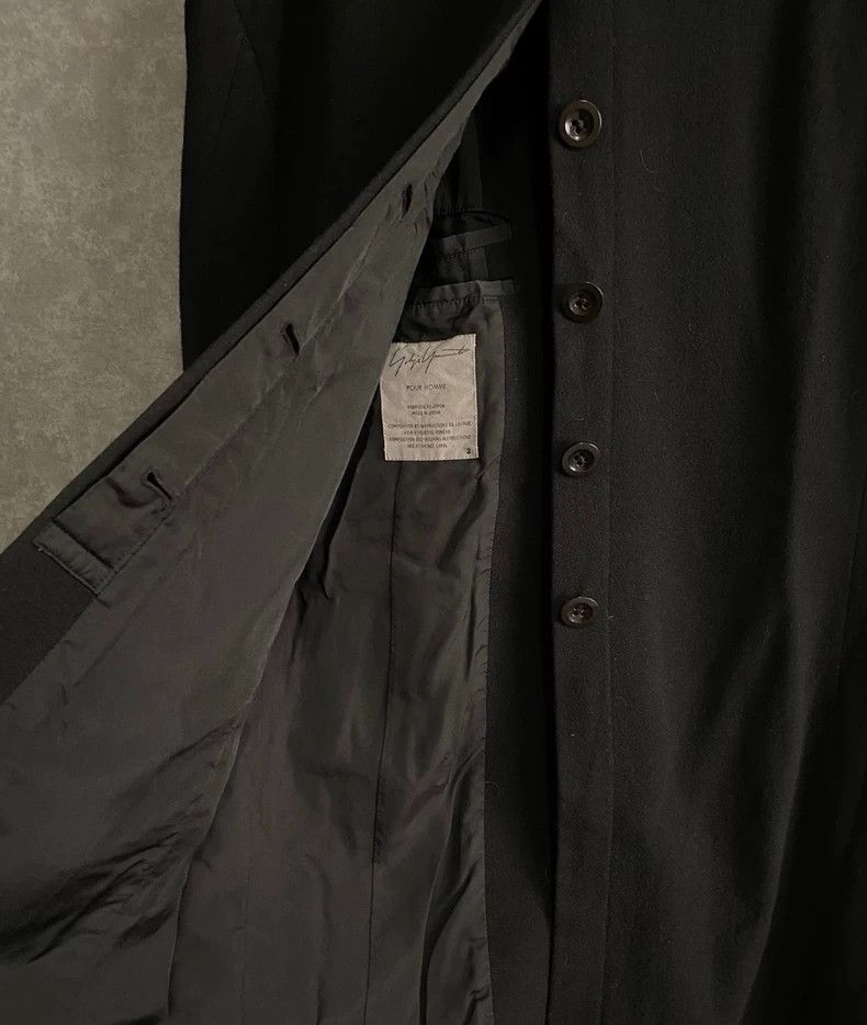 Yohji Yamamoto Yohji Yamamoto 07aw Black Wool Jacket with Standing Collar Size US M / EU 48-50 / 2 - 2 Thumbnail