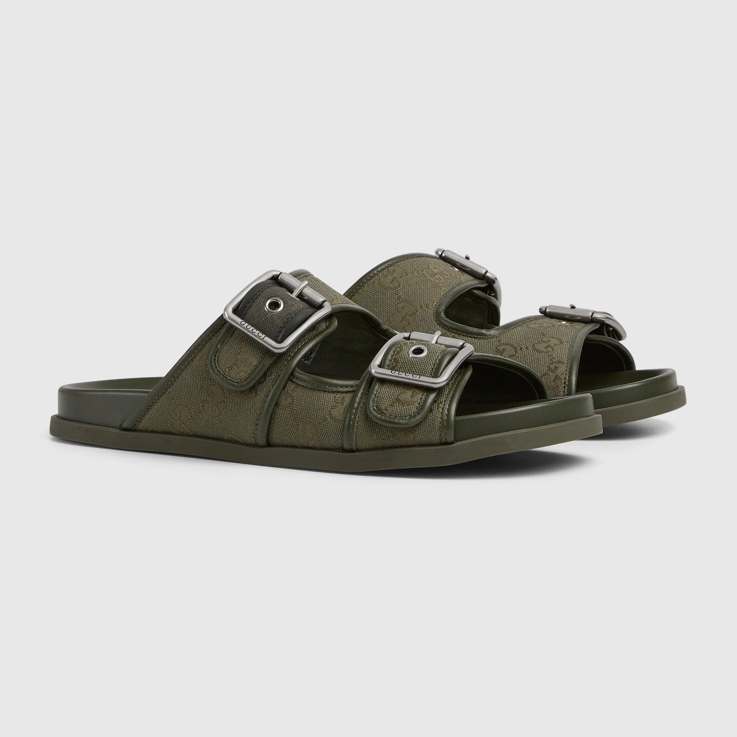 Gucci o1loc1c0326 831830 Men's Slide Sandals With Buckles Size US 10.5 / EU 43-44 - 6 Thumbnail
