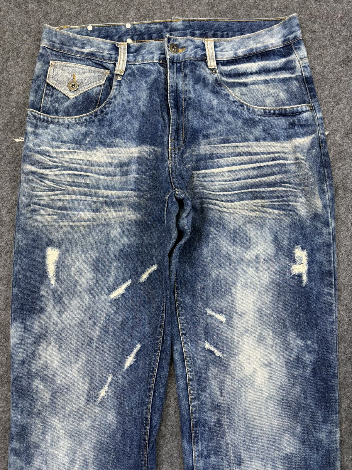 Japanese Brand Statement Pant 💥anti label Japan Soft Distressed Denim F947 Size US 32 / EU 48 - 3 Thumbnail