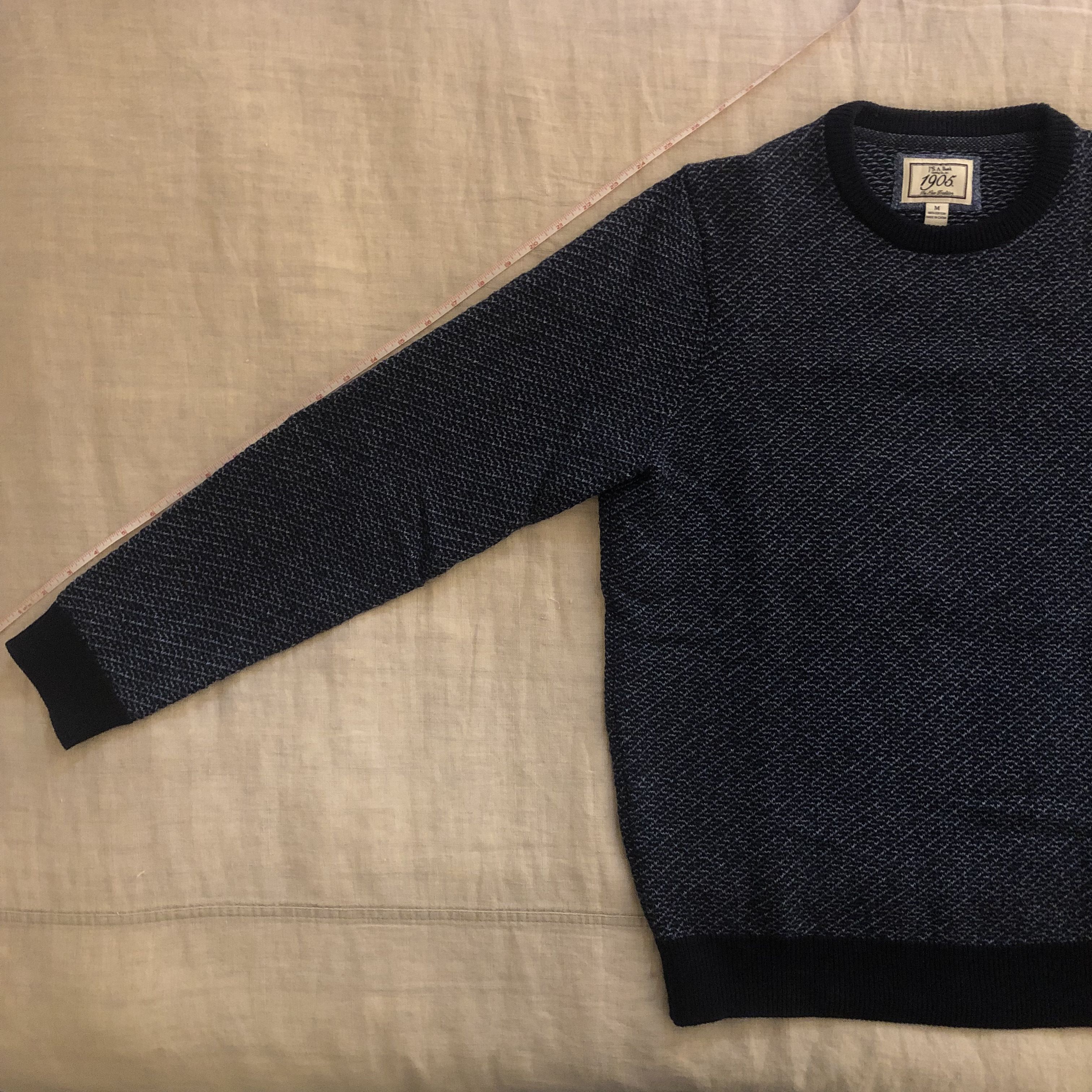 Jos. A. Bank Jos. A. Bank Reserve Blue Crewneck Cotton Sweater - Size M Size US M / EU 48-50 / 2 - 8 Thumbnail
