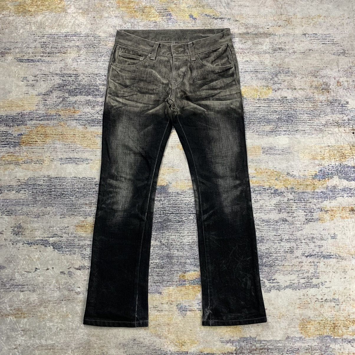 Tornado Mart Tornado mart boot cut low rise clawmark washed denim pants Size US 29 - 1 Thumbnail