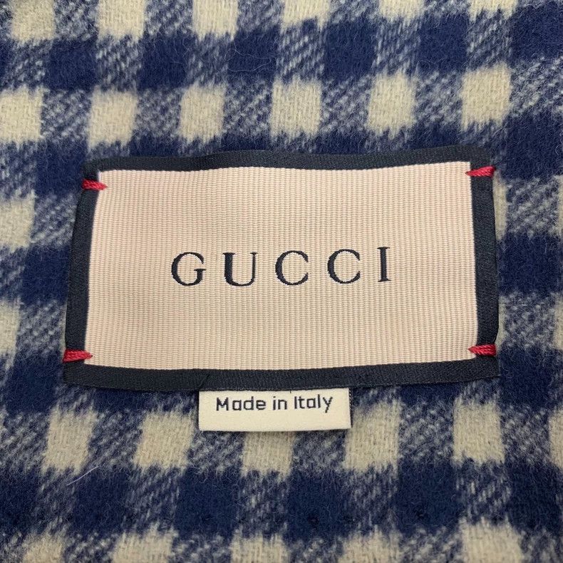 Gucci Gucci Colour-blocked logo embroidered plaid wool round nec Size US L / EU 52-54 / 3 - 6 Thumbnail