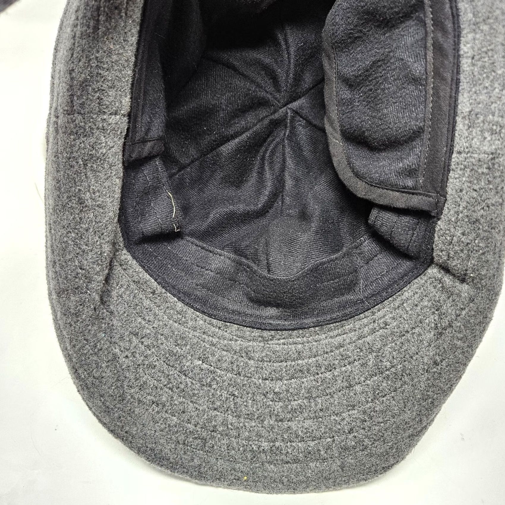 Vintage L.L. Bean Hat Trapper XS? No — but XL Gray Wool Thinsulate Ear Flap Lined Men Size ONE SIZE - 7 Thumbnail