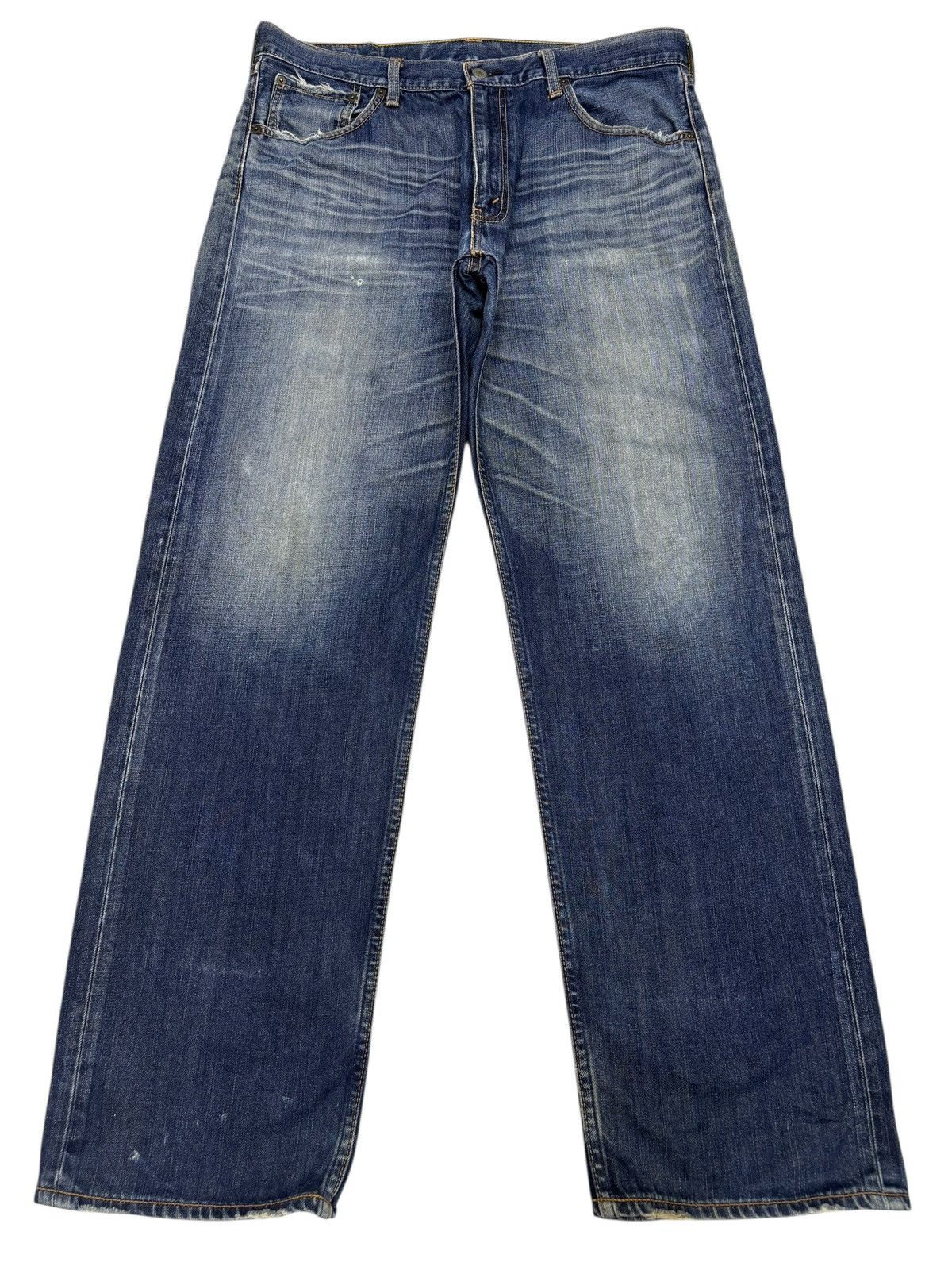 Kapital 💥BAGGY💥VTG LEVIS 703 BAGGY JEANS DISTRESSED DENIM LOOSE FIT Size US 36 / EU 52 - 7 Thumbnail