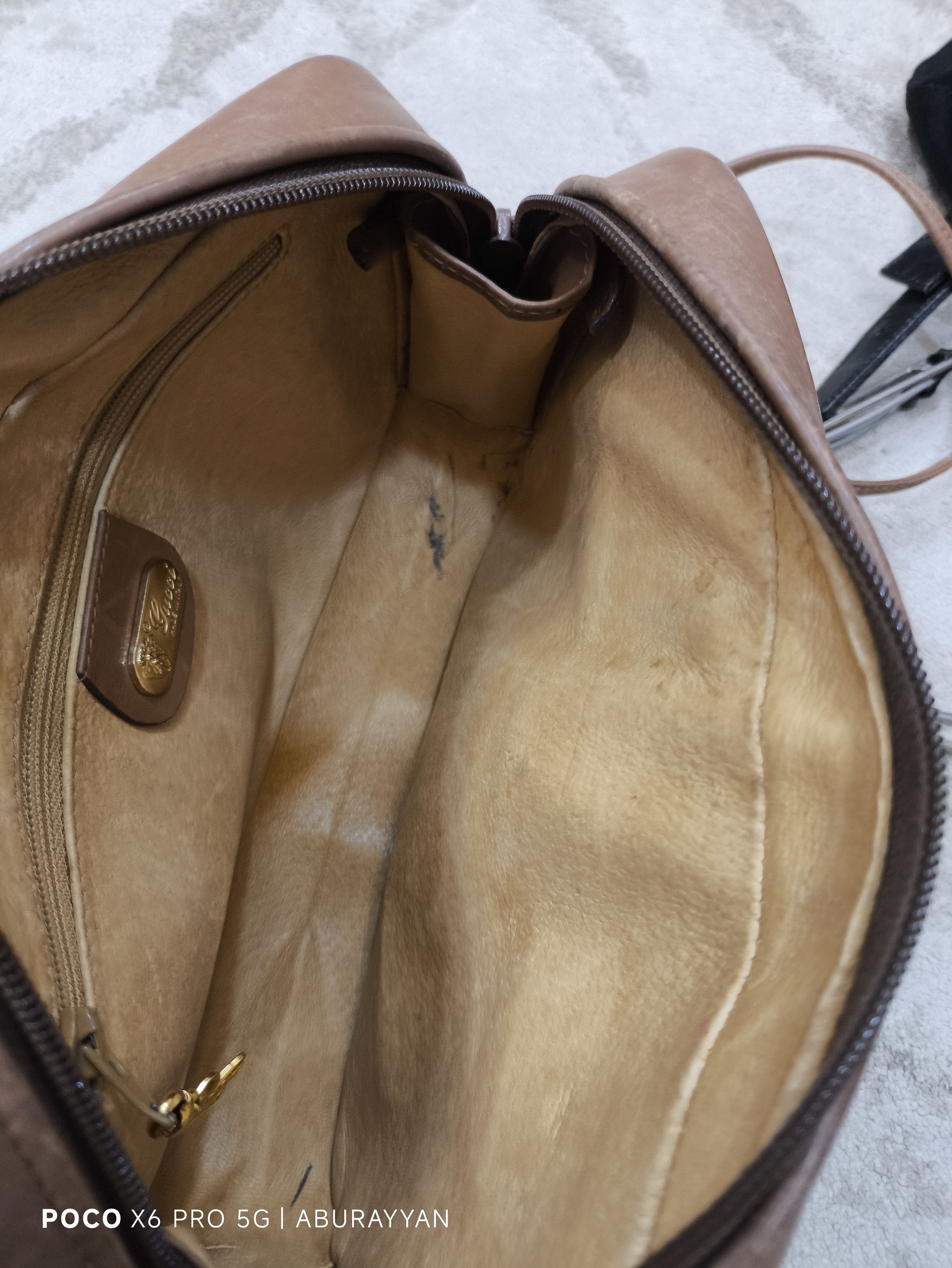 Gucci Gucci Fully Leather Brown Vintage Crossbody Bag Size ONE SIZE - 12 Thumbnail