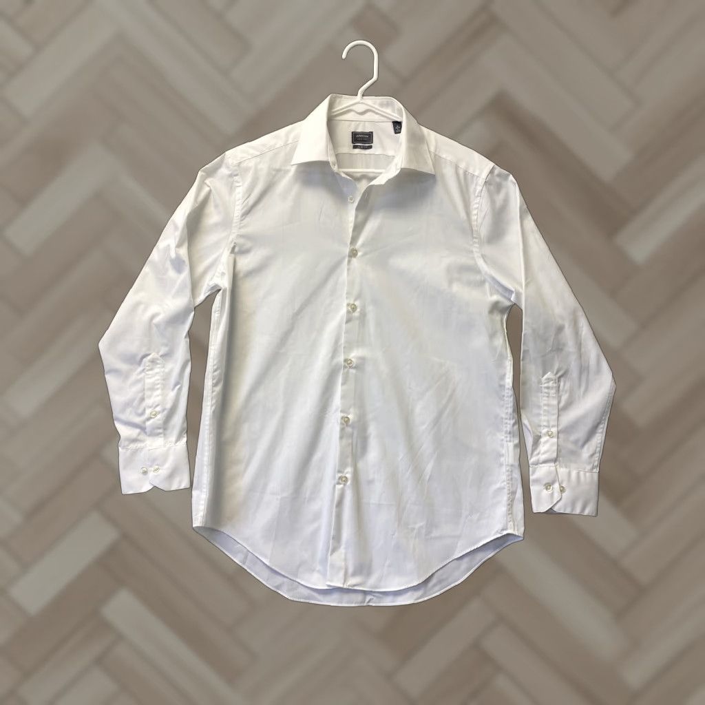 Arrow Arrow Shirt Mens White Slim Casual Button Down Collar/97-11 Regular 16 32/33 Cotton Button-Up Pockets All Seasons Men Treated 4-Season Vintage No Size US L / EU 52-54 / 3 - 1 Thumbnail