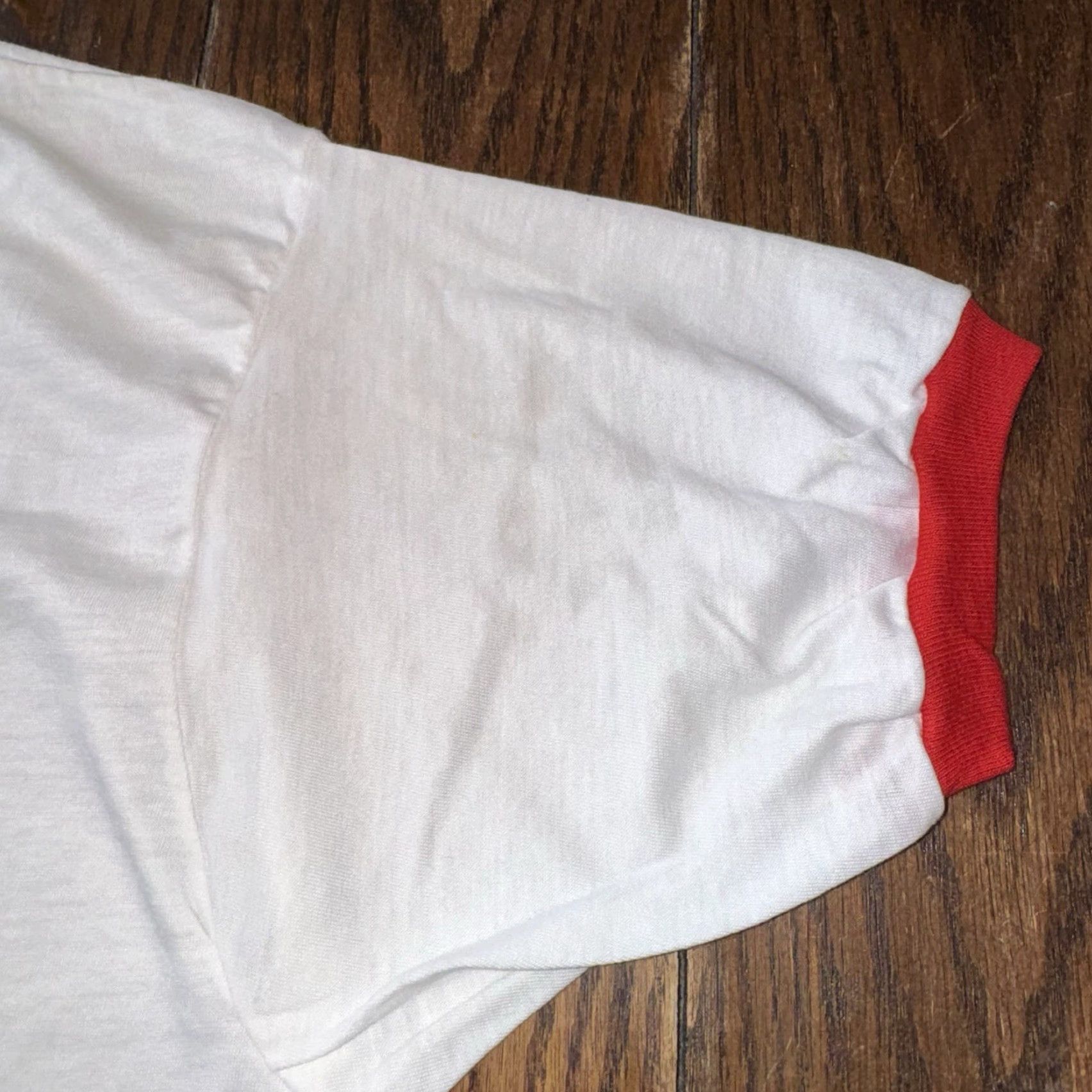 Vintage VINTAGE Screen Stars T Shirt Ringer XL Buffalo USAF M.F.T. Is Coming 1980s Graphic Tee Men White Short Sleeve Crew Neck USA Buffalo 29" long by 20" Size US XL / EU 56 / 4 - 4 Thumbnail
