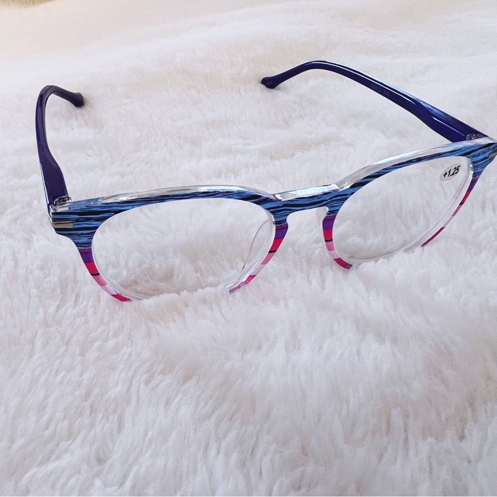 Other Zoe Blue Multi-Color Round Reader Glasses Size ONE SIZE - 9 Thumbnail